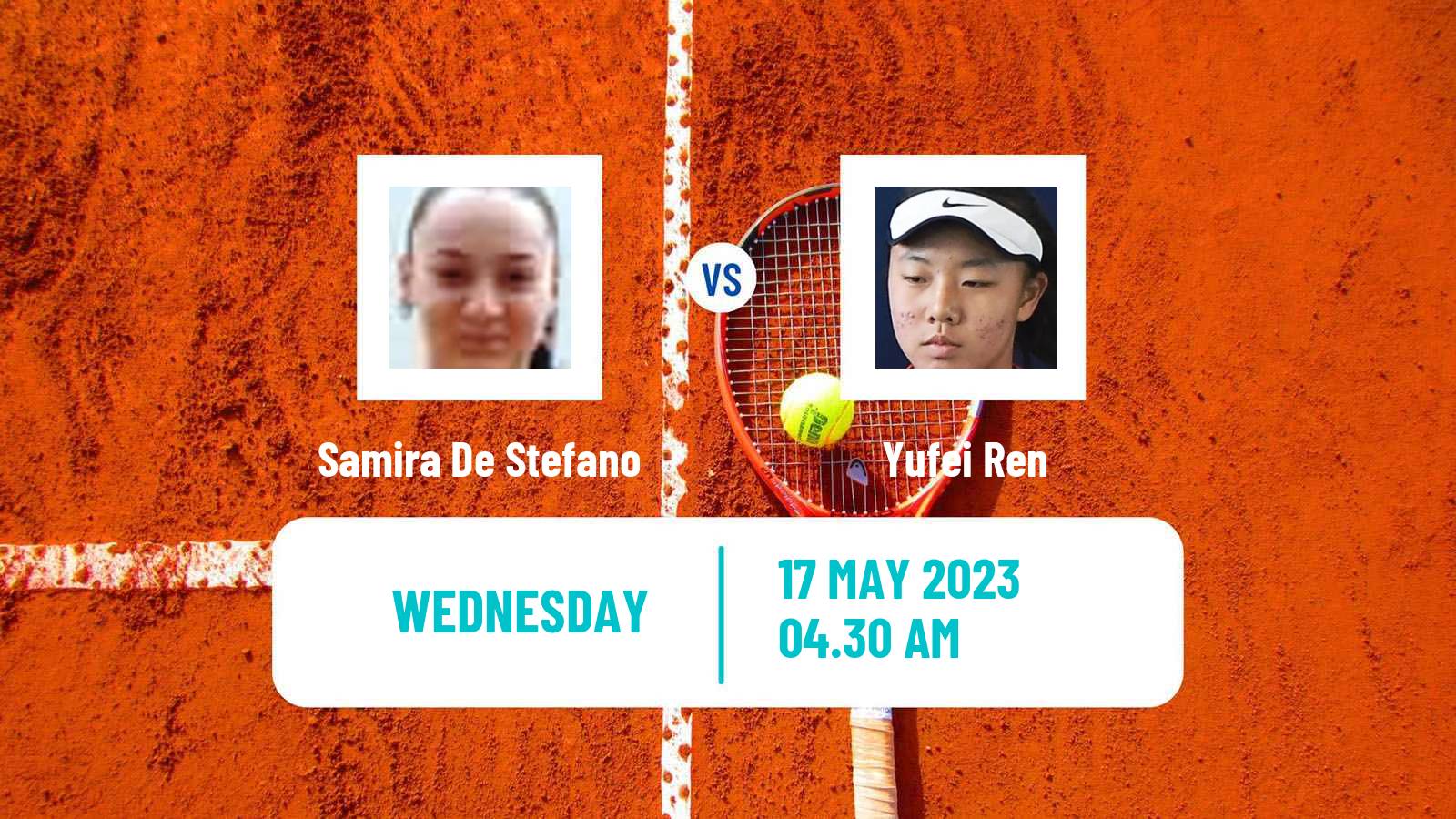 Tennis ITF W15 Monastir 16 Women Samira De Stefano - Yufei Ren