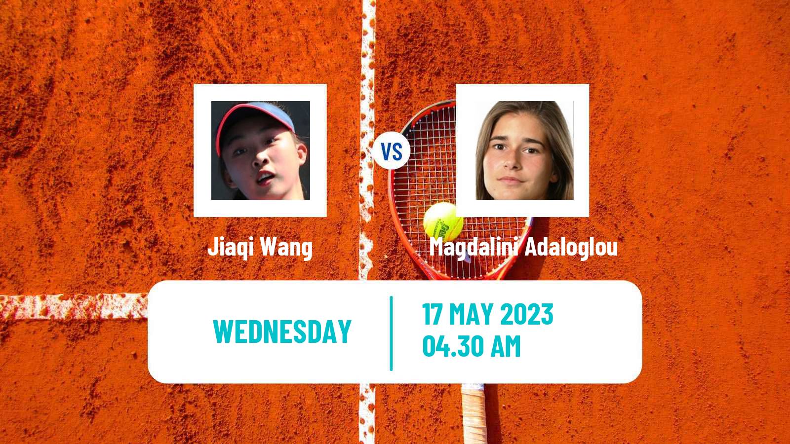 Tennis ITF W15 Monastir 16 Women Jiaqi Wang - Magdalini Adaloglou