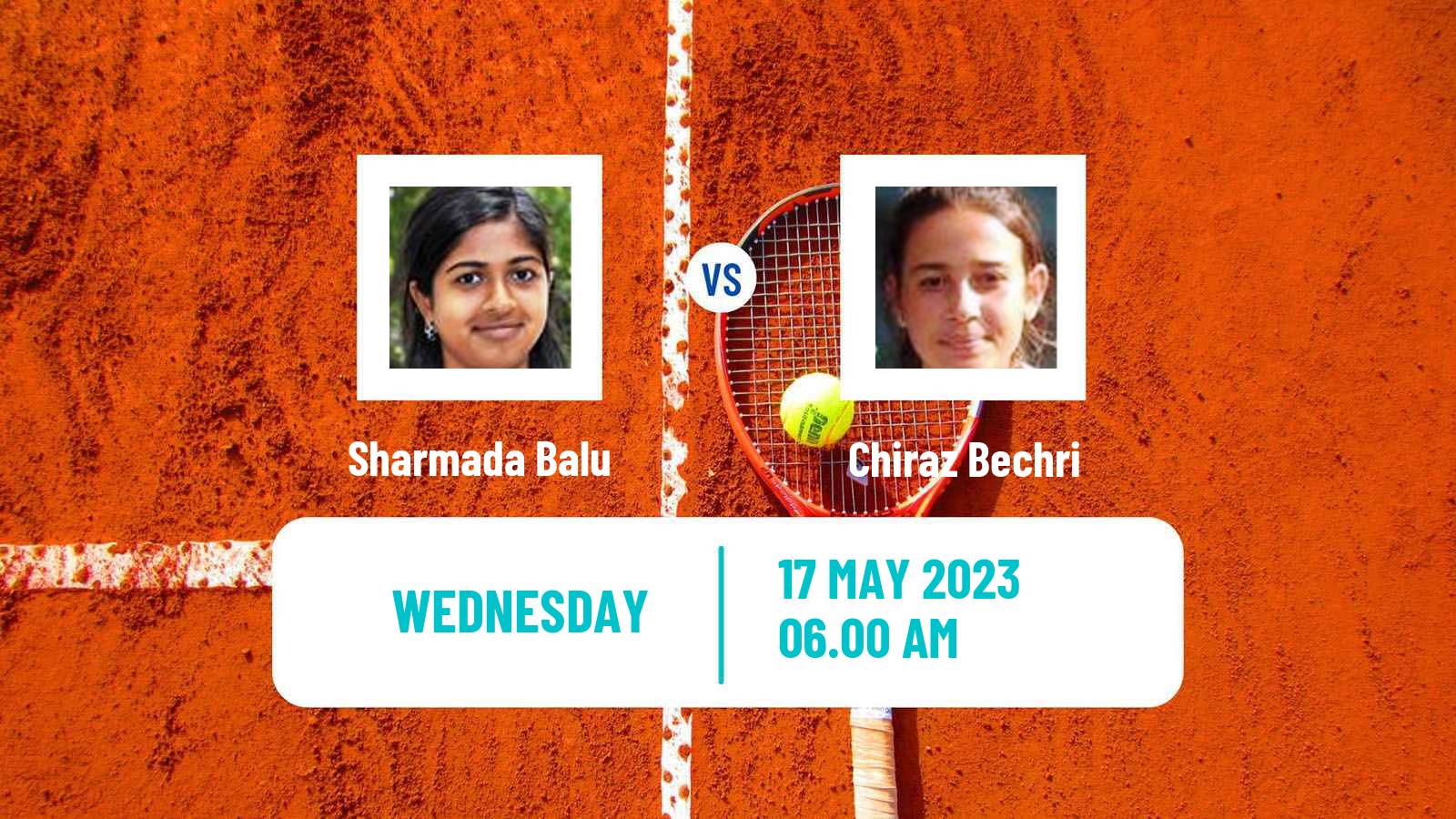 Tennis ITF W15 Monastir 16 Women Sharmada Balu - Chiraz Bechri