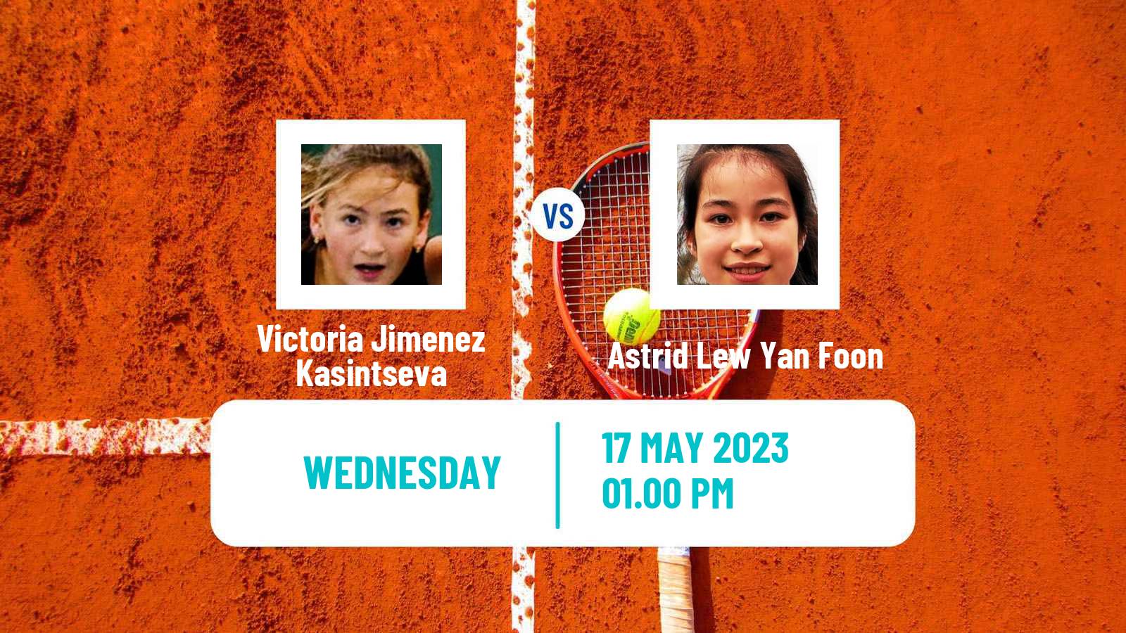 Tennis ITF W60 Saint Gaudens Women Victoria Jimenez Kasintseva - Astrid Lew Yan Foon