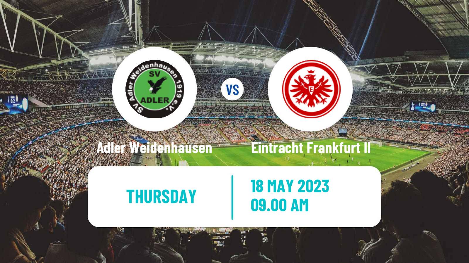 Soccer German Oberliga Hessen Adler Weidenhausen - Eintracht Frankfurt II