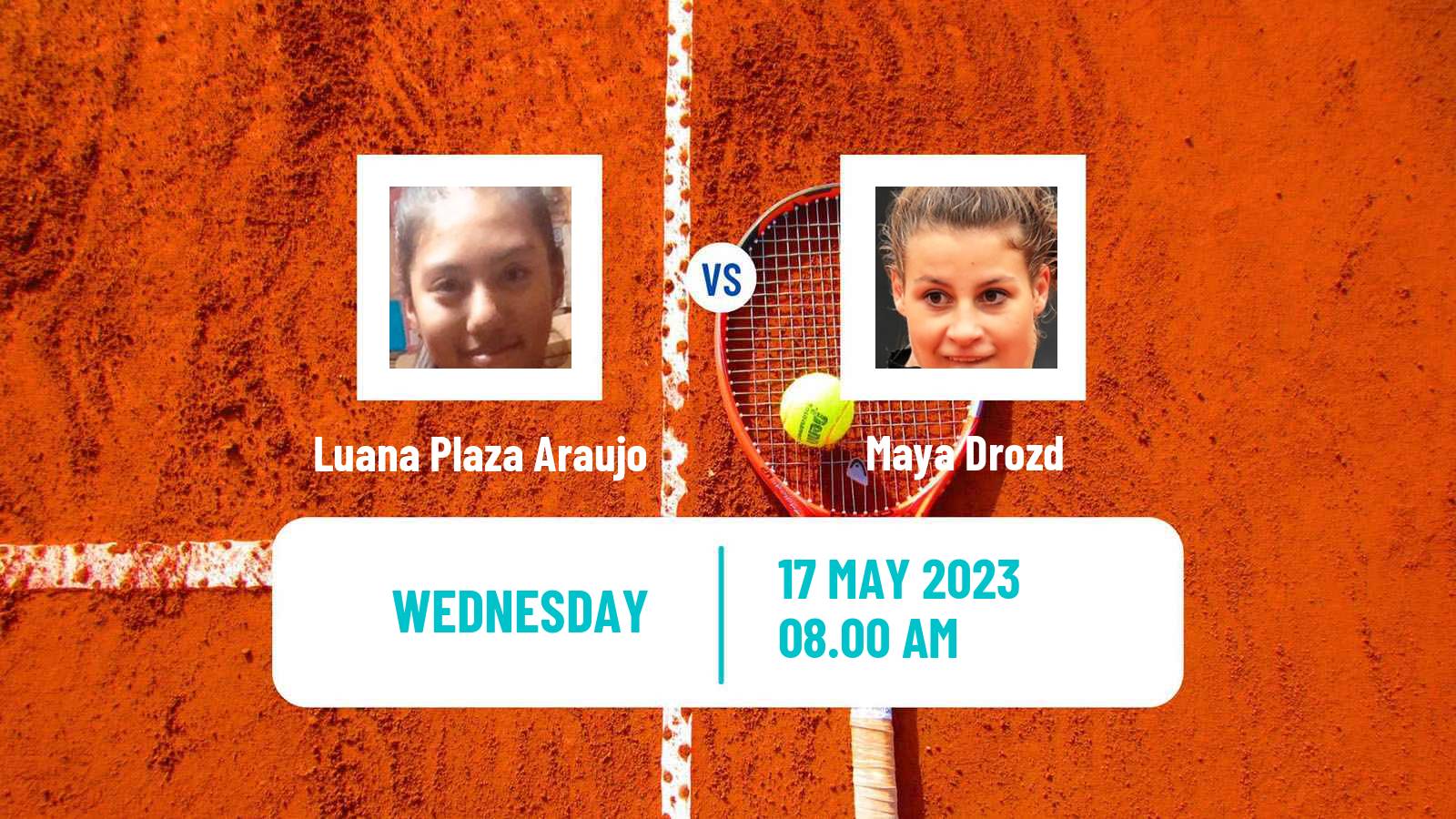 Tennis ITF W15 Monastir 16 Women Luana Plaza Araujo - Maya Drozd