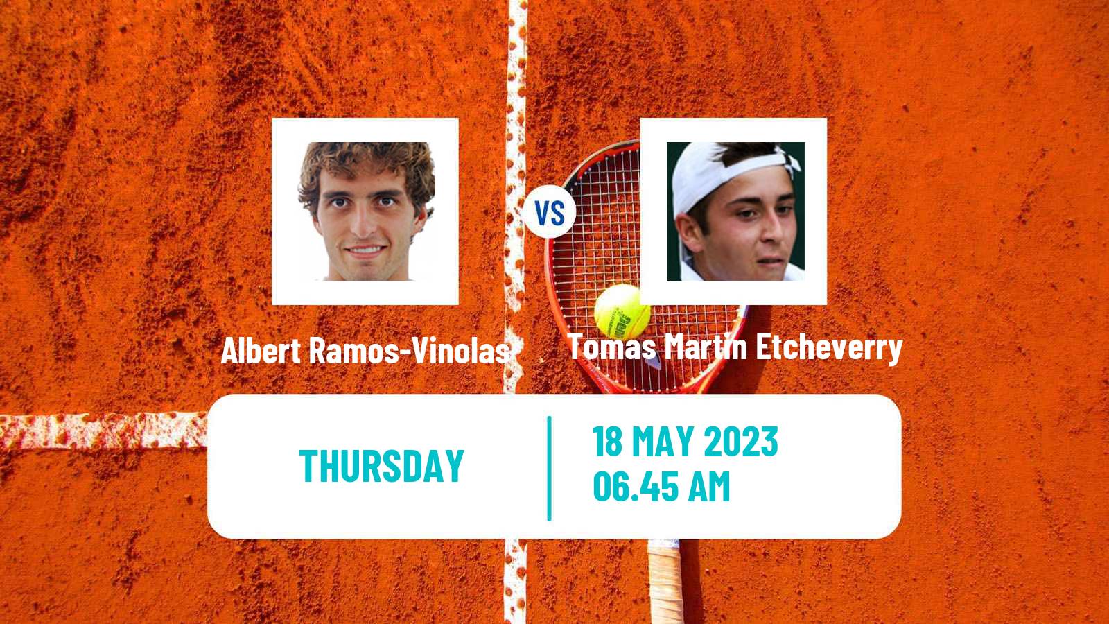 Tennis Bordeaux Challenger Men Albert Ramos-Vinolas - Tomas Martin Etcheverry