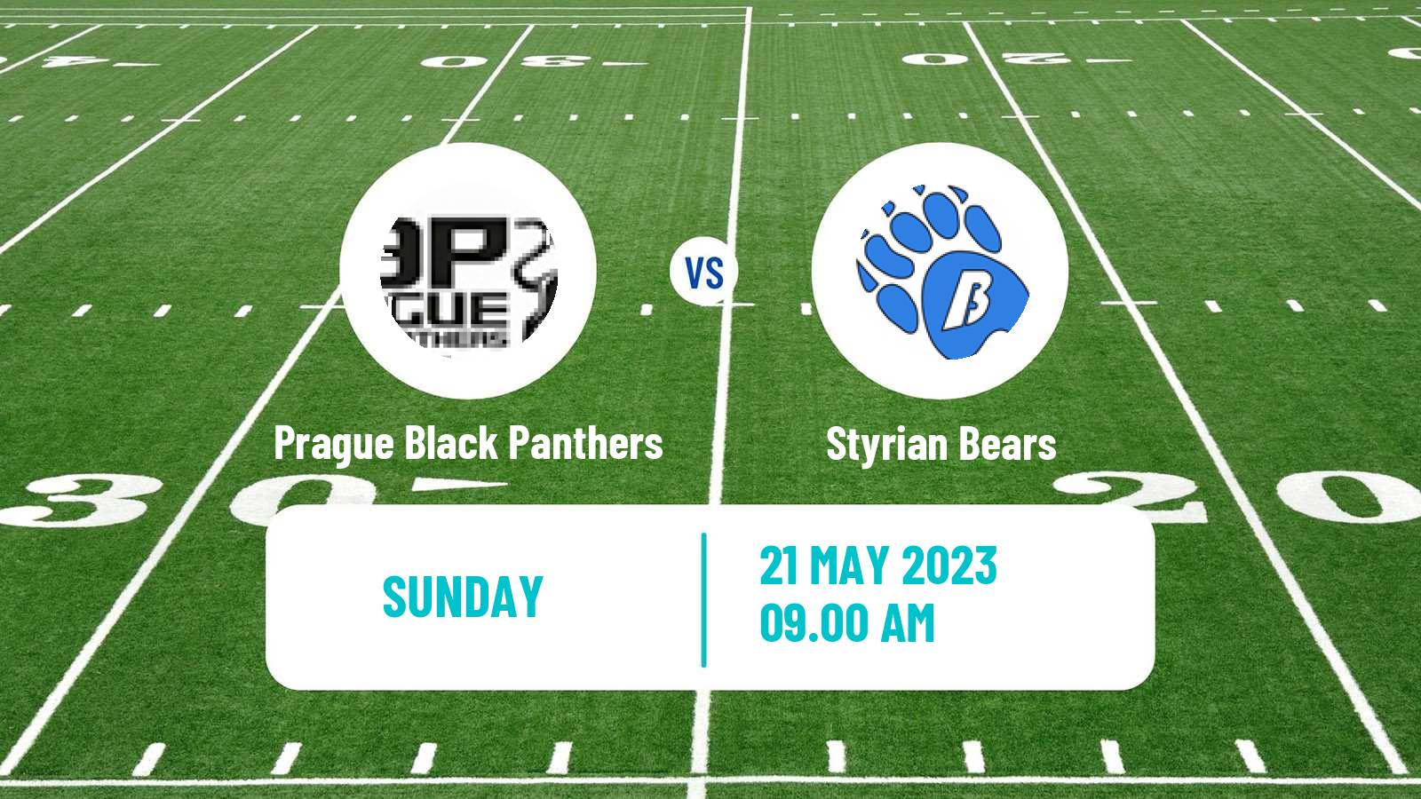 American football Austrian Football League Prague Black Panthers - Styrian Bears