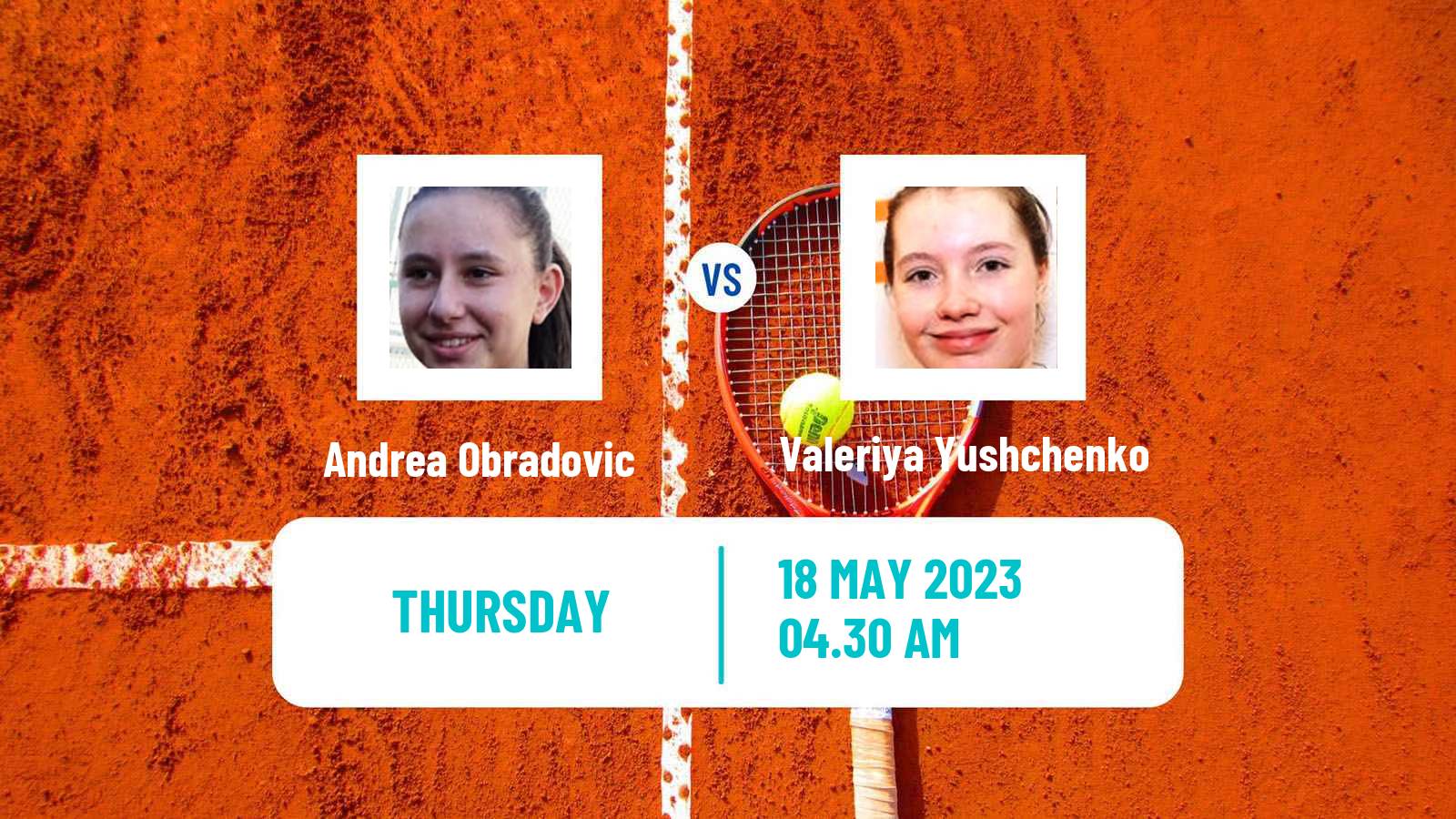 Tennis ITF W15 Antalya 16 Women Andrea Obradovic - Valeriya Yushchenko