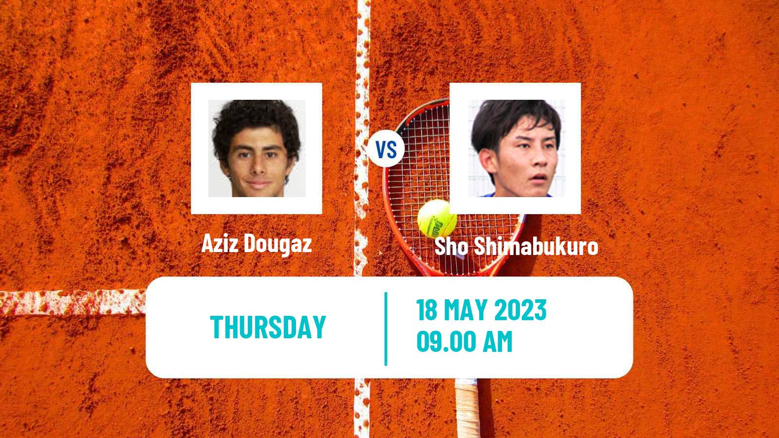 Tennis Tunis Challenger Men Aziz Dougaz - Sho Shimabukuro
