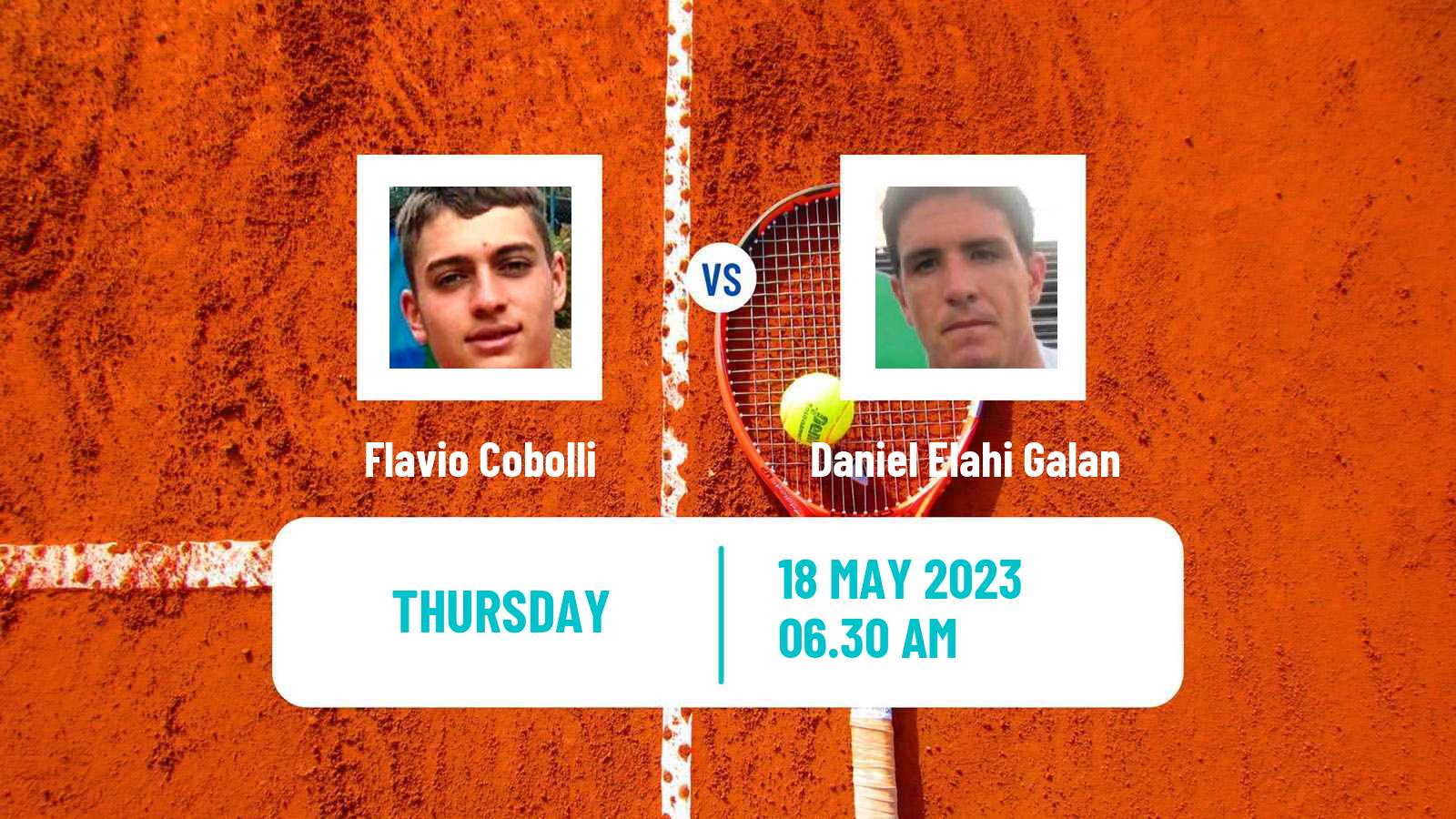 Tennis Turin 2 Challenger Men Flavio Cobolli - Daniel Elahi Galan