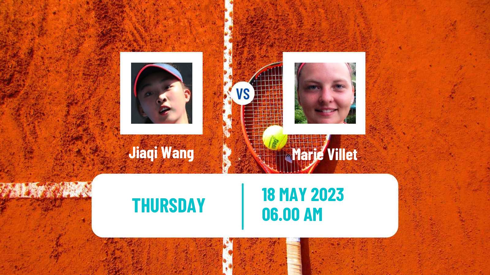 Tennis ITF W15 Monastir 16 Women Jiaqi Wang - Marie Villet