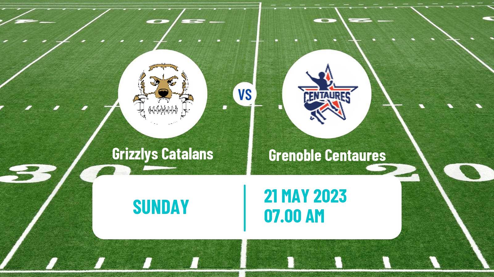 American football French Championnat Elite American Football Grizzlys Catalans - Grenoble Centaures