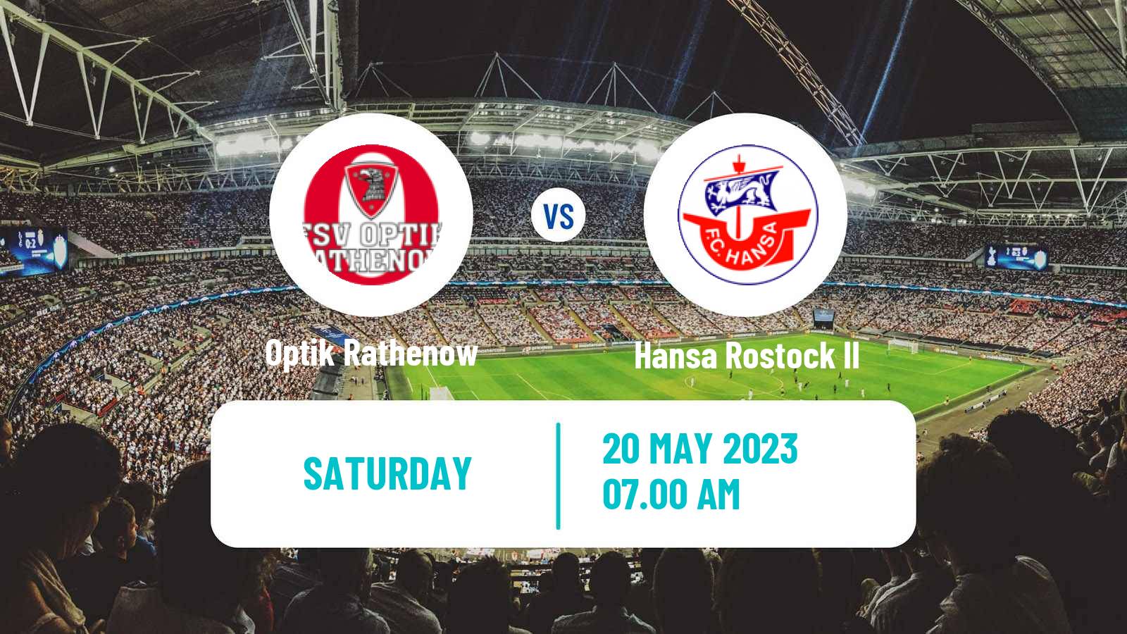 Soccer German Oberliga NOFV-Nord Optik Rathenow - Hansa Rostock II