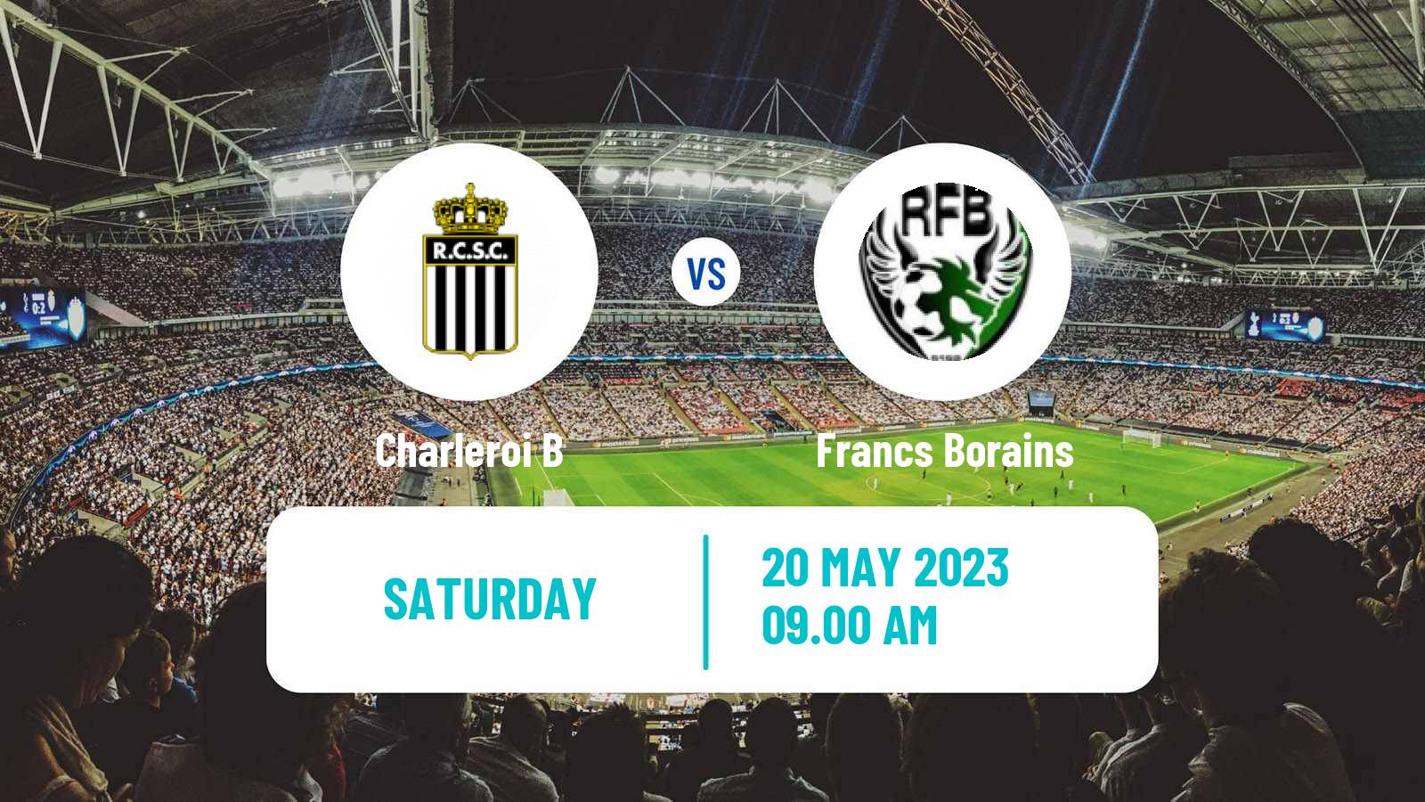 Soccer Belgian National Division 1 Charleroi B - Francs Borains