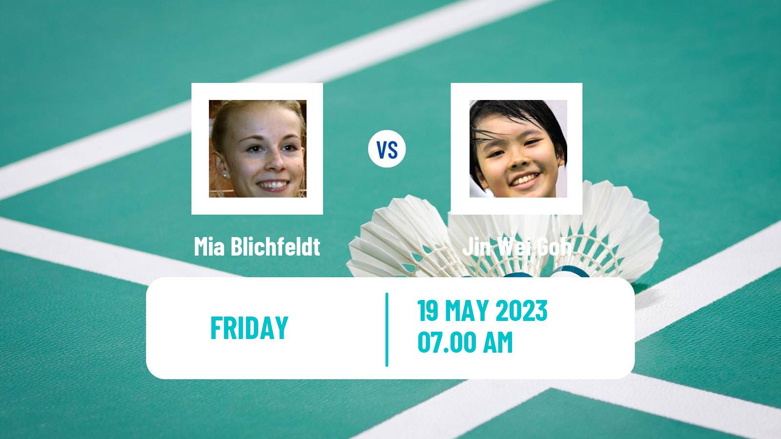 Badminton BWF Sudirman Cup Women Mia Blichfeldt - Jin Wei Goh