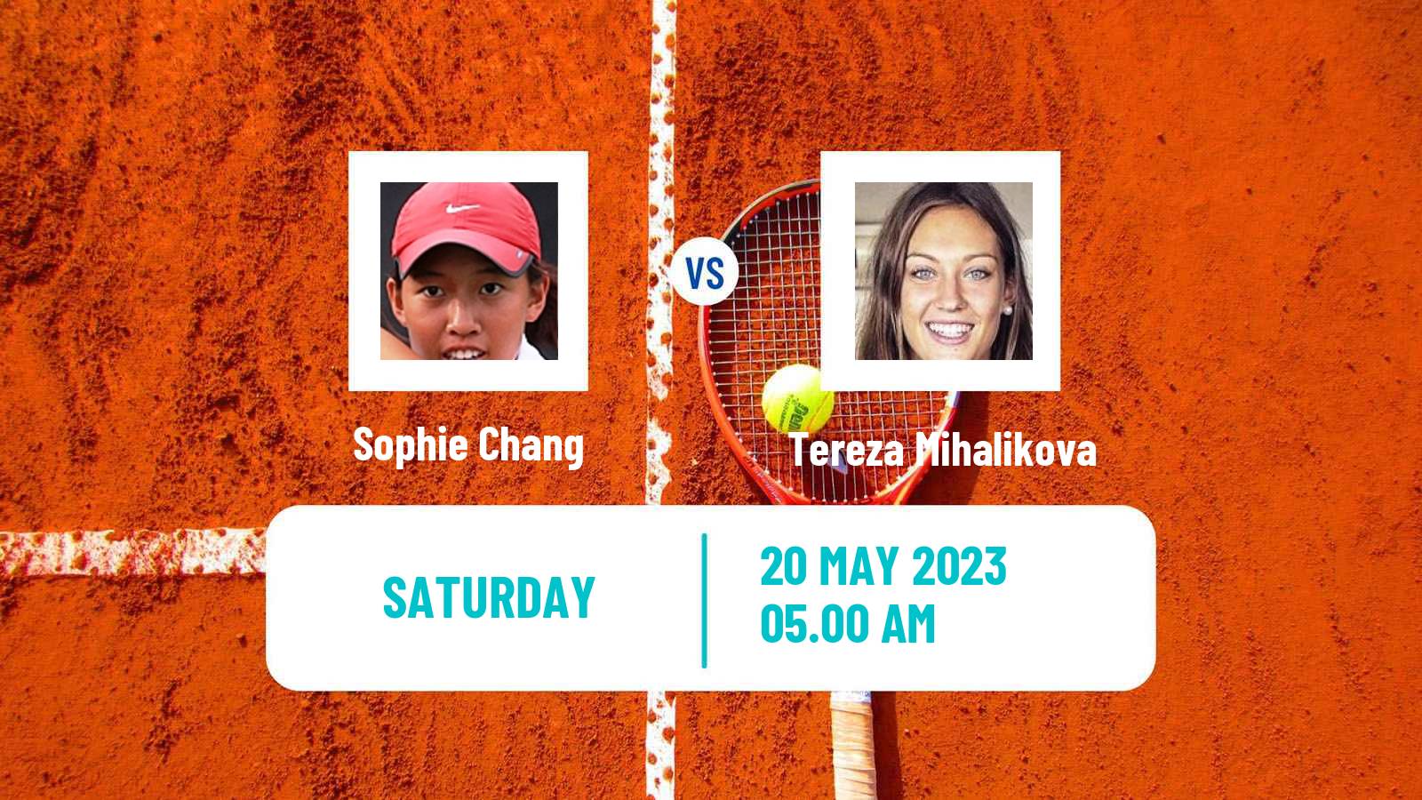 Tennis WTA Strasbourg Sophie Chang - Tereza Mihalikova