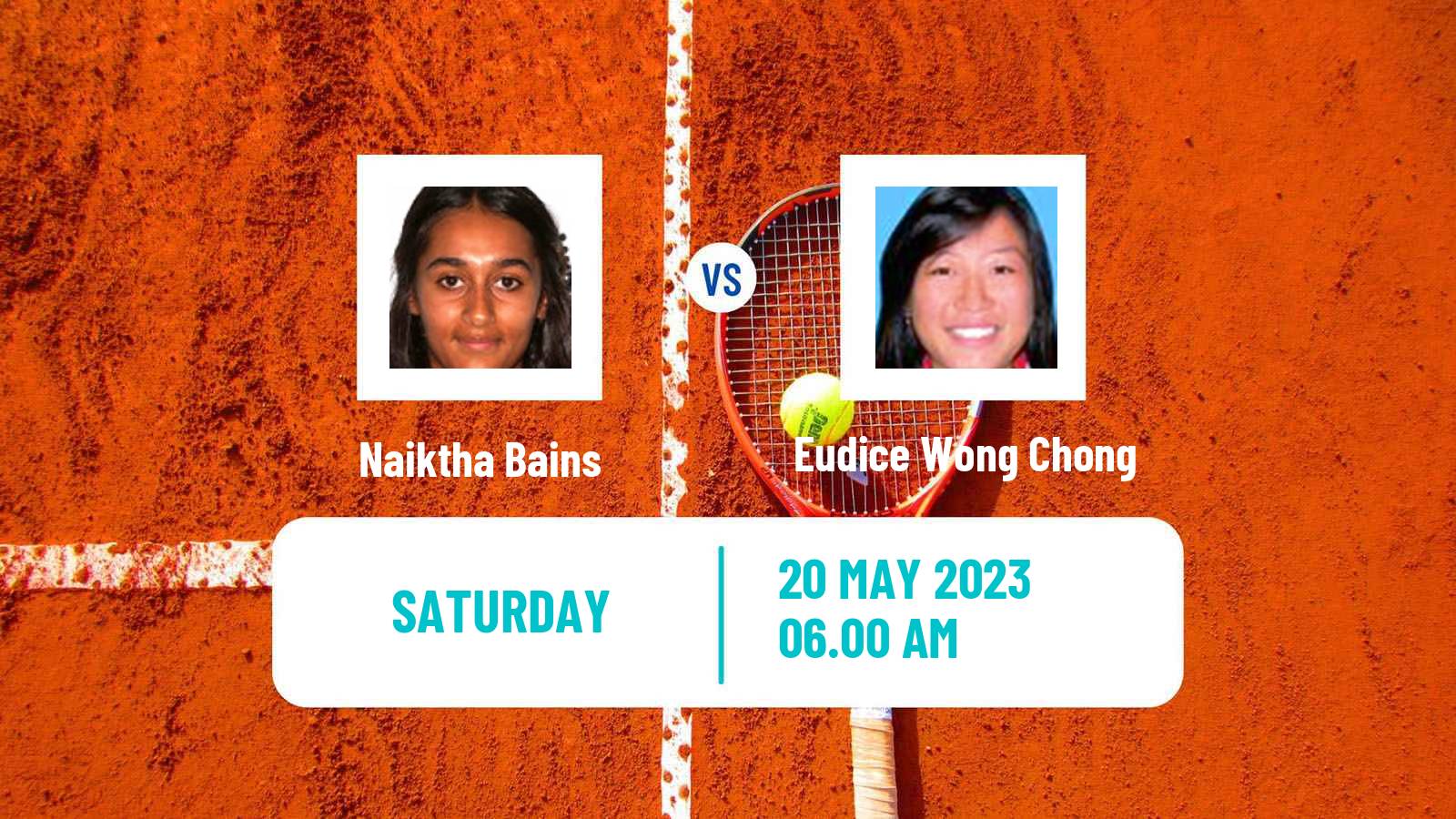 Tennis WTA Rabat Naiktha Bains - Eudice Wong Chong