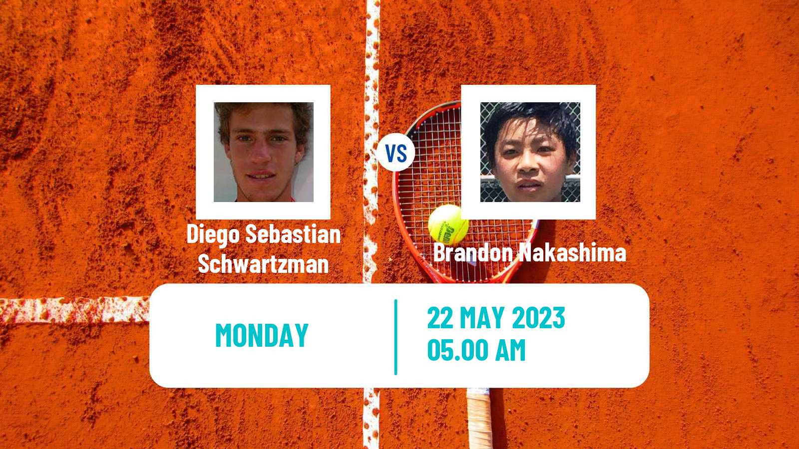 Tennis ATP Lyon Diego Sebastian Schwartzman - Brandon Nakashima