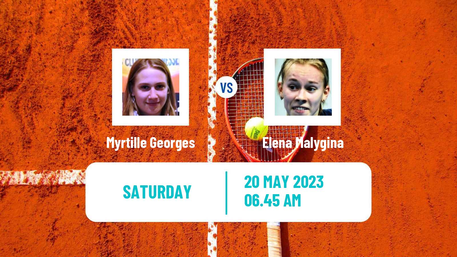 Tennis WTA Strasbourg Myrtille Georges - Elena Malygina