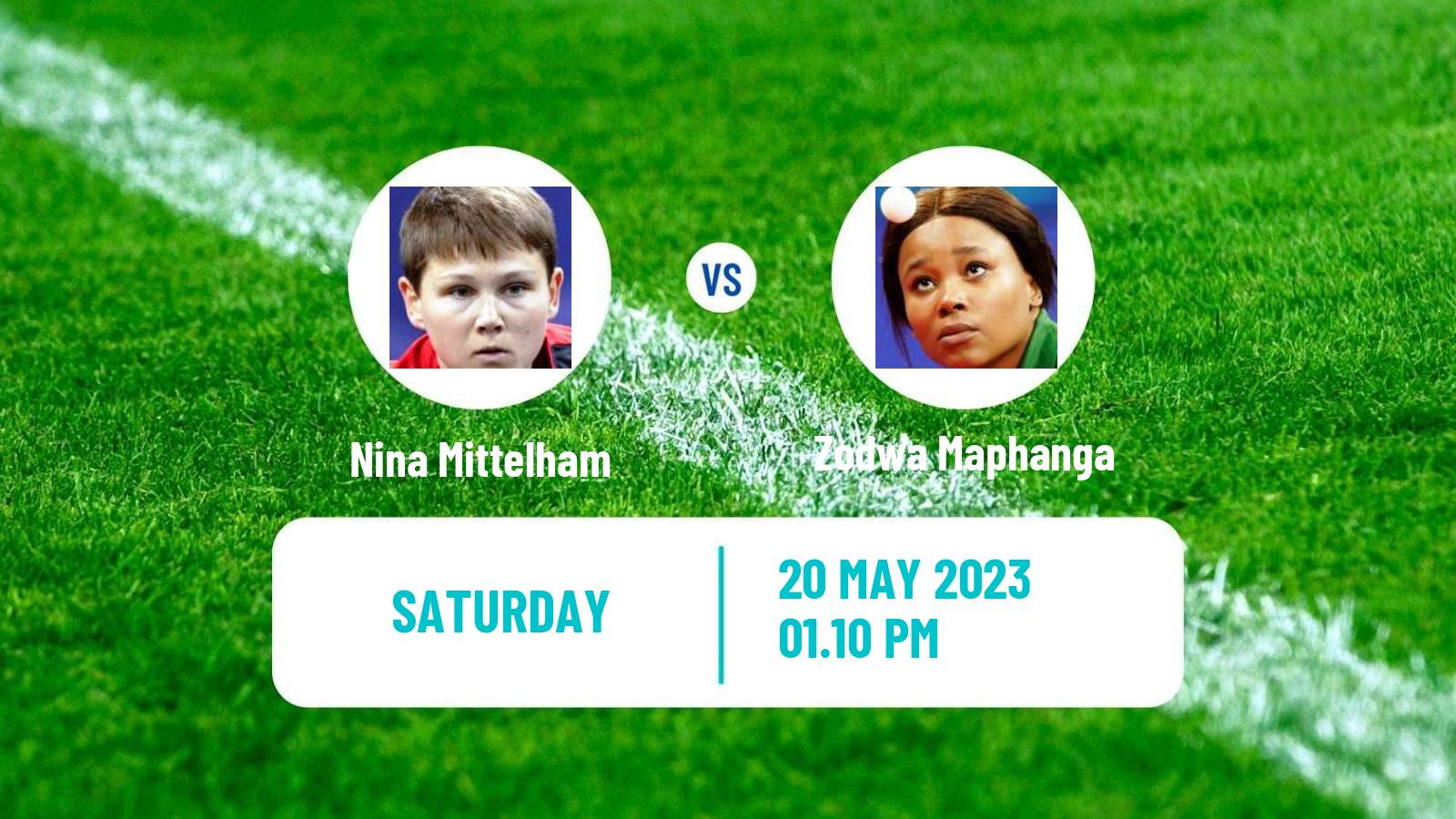 Table tennis World Championships Women Nina Mittelham - Zodwa Maphanga