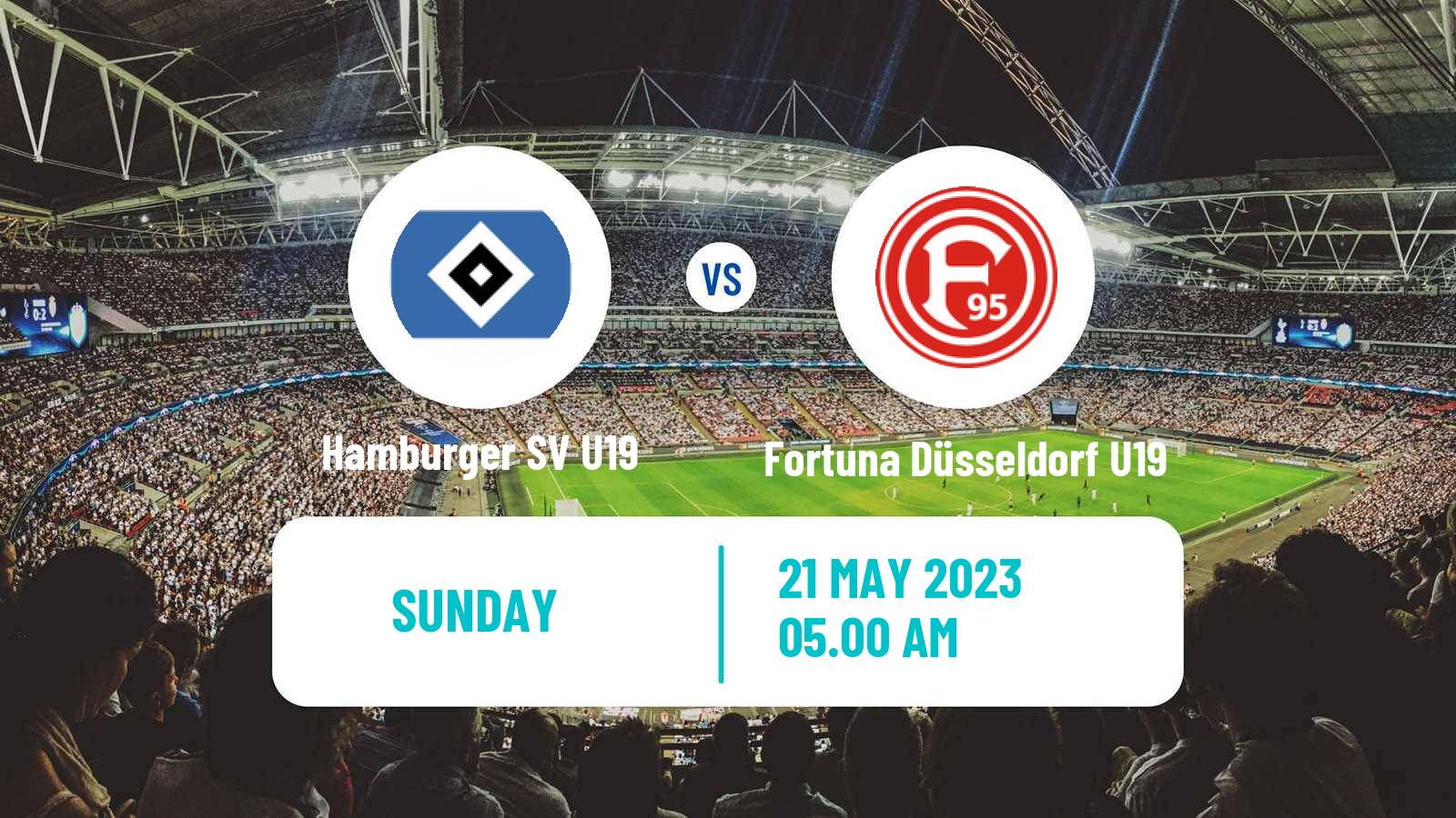 Soccer German Junioren Bundesliga Play Offs Hamburger SV U19 - Fortuna Düsseldorf U19