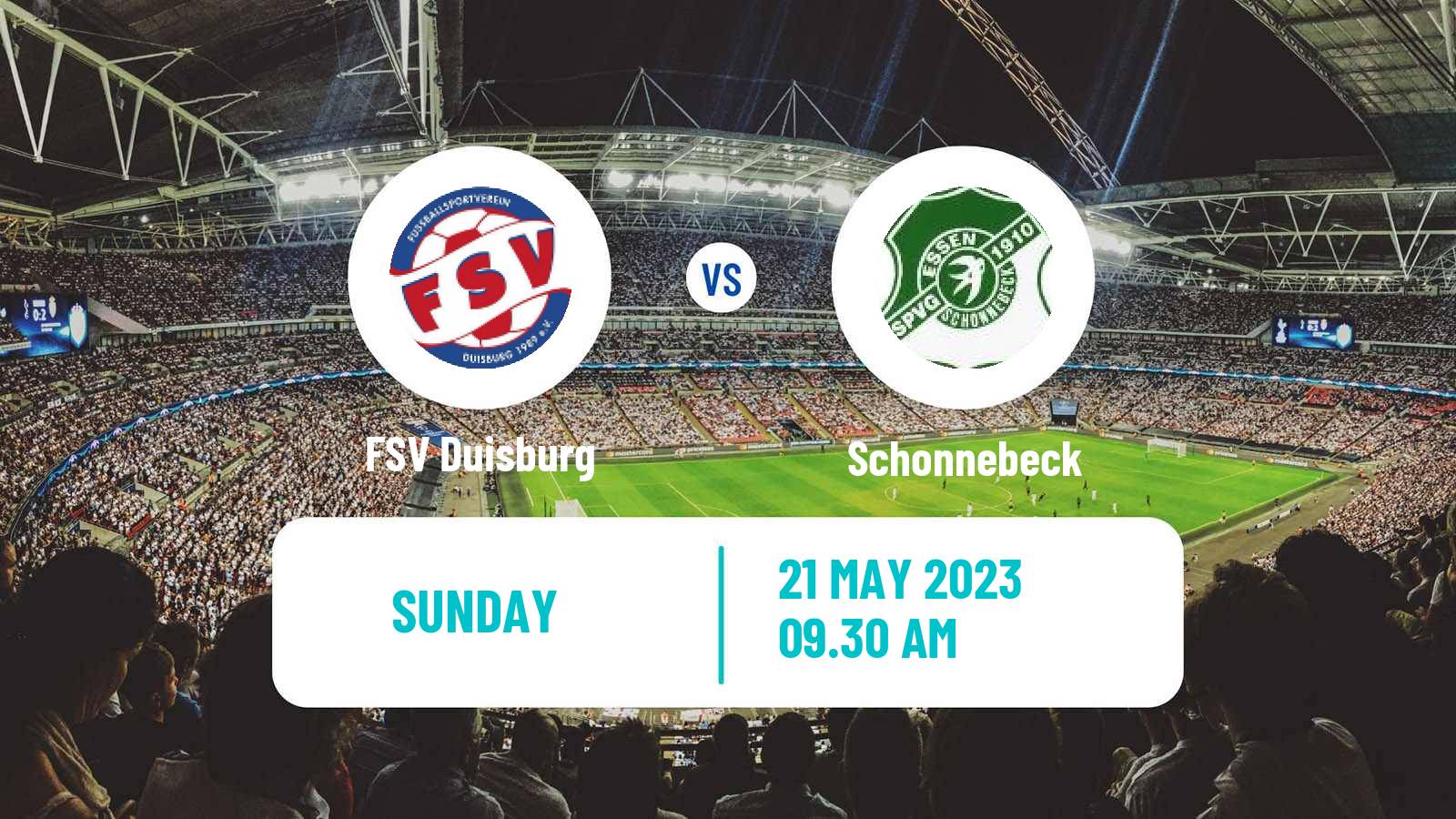Soccer German Oberliga Niederrhein FSV Duisburg - Schonnebeck