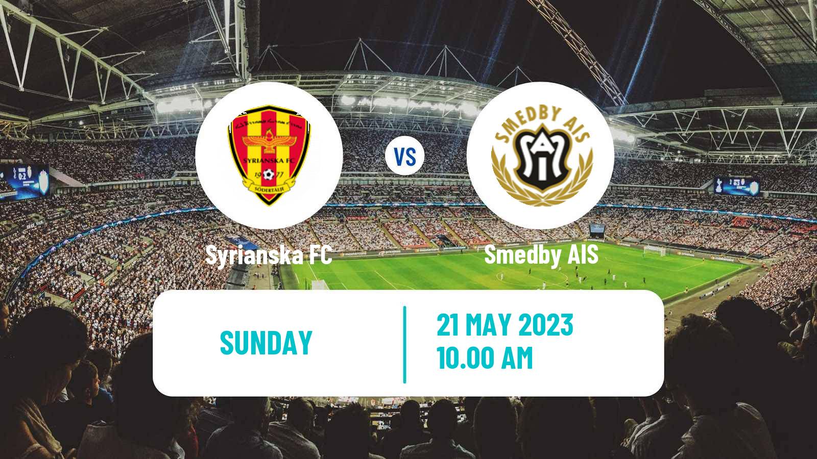 Soccer Swedish Division 2 - Södra Svealand Syrianska - Smedby