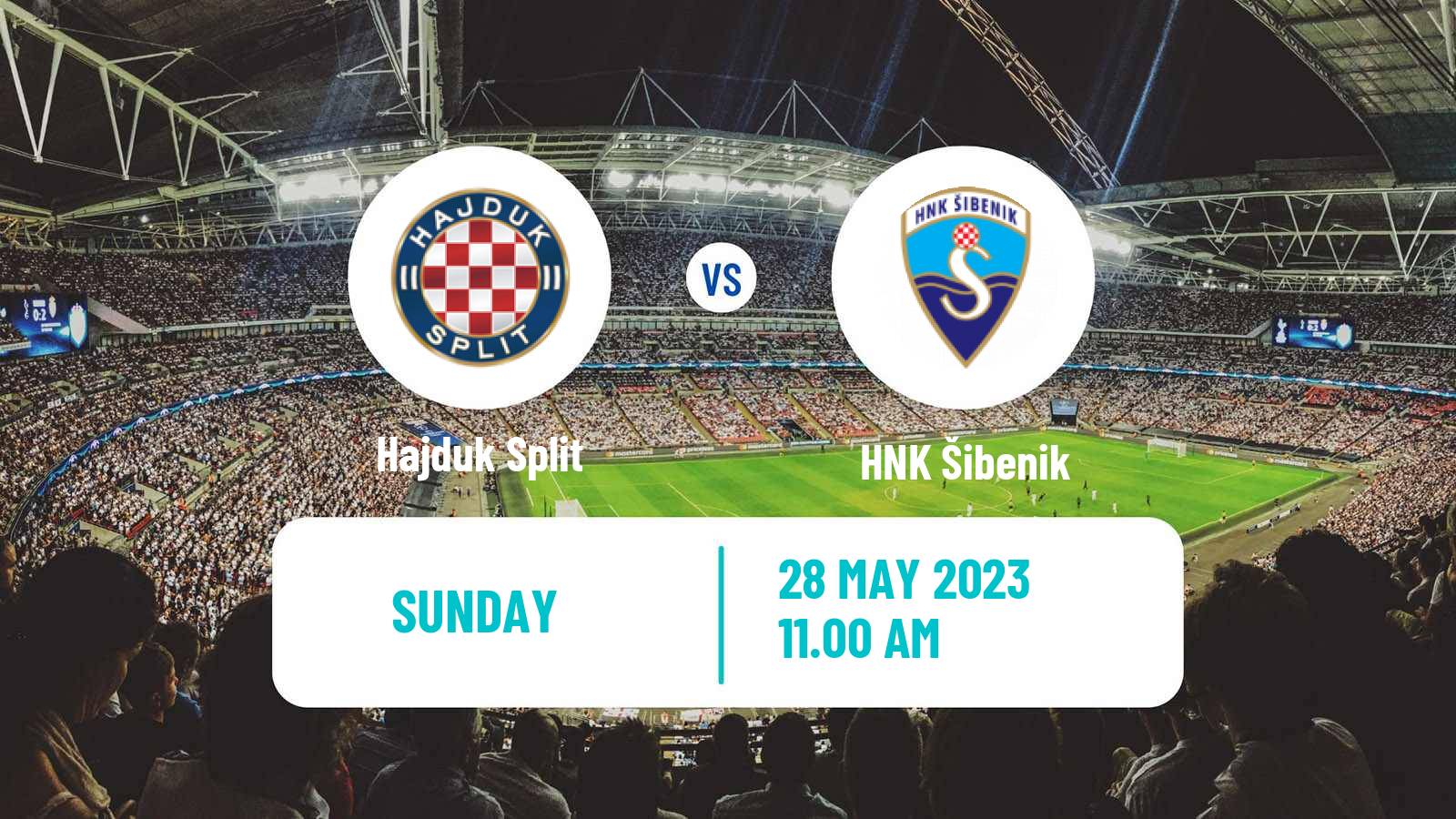 Soccer Croatian HNL Hajduk Split - Šibenik