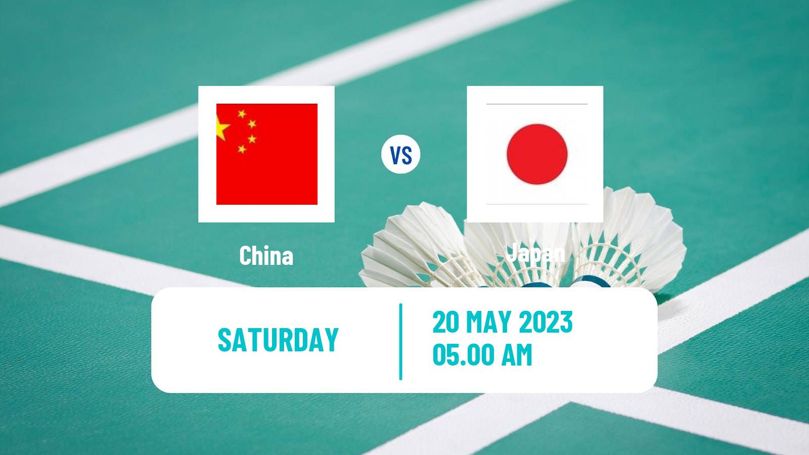 Badminton Sudirman Cup Teams Mix China - Japan