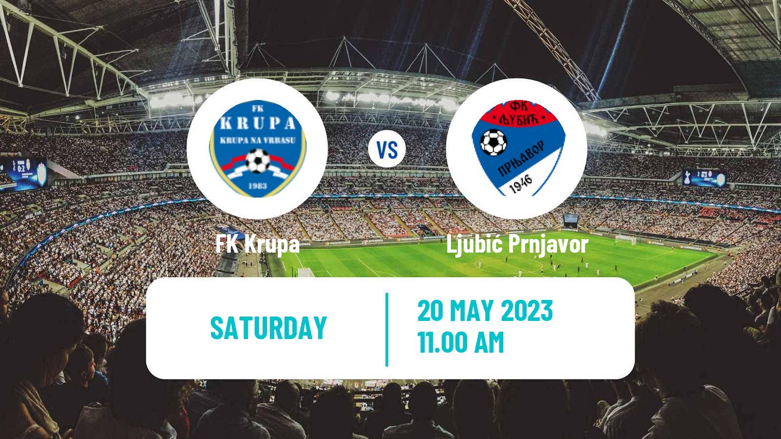 Soccer Bosnian Prva Liga RS Krupa - Ljubić Prnjavor