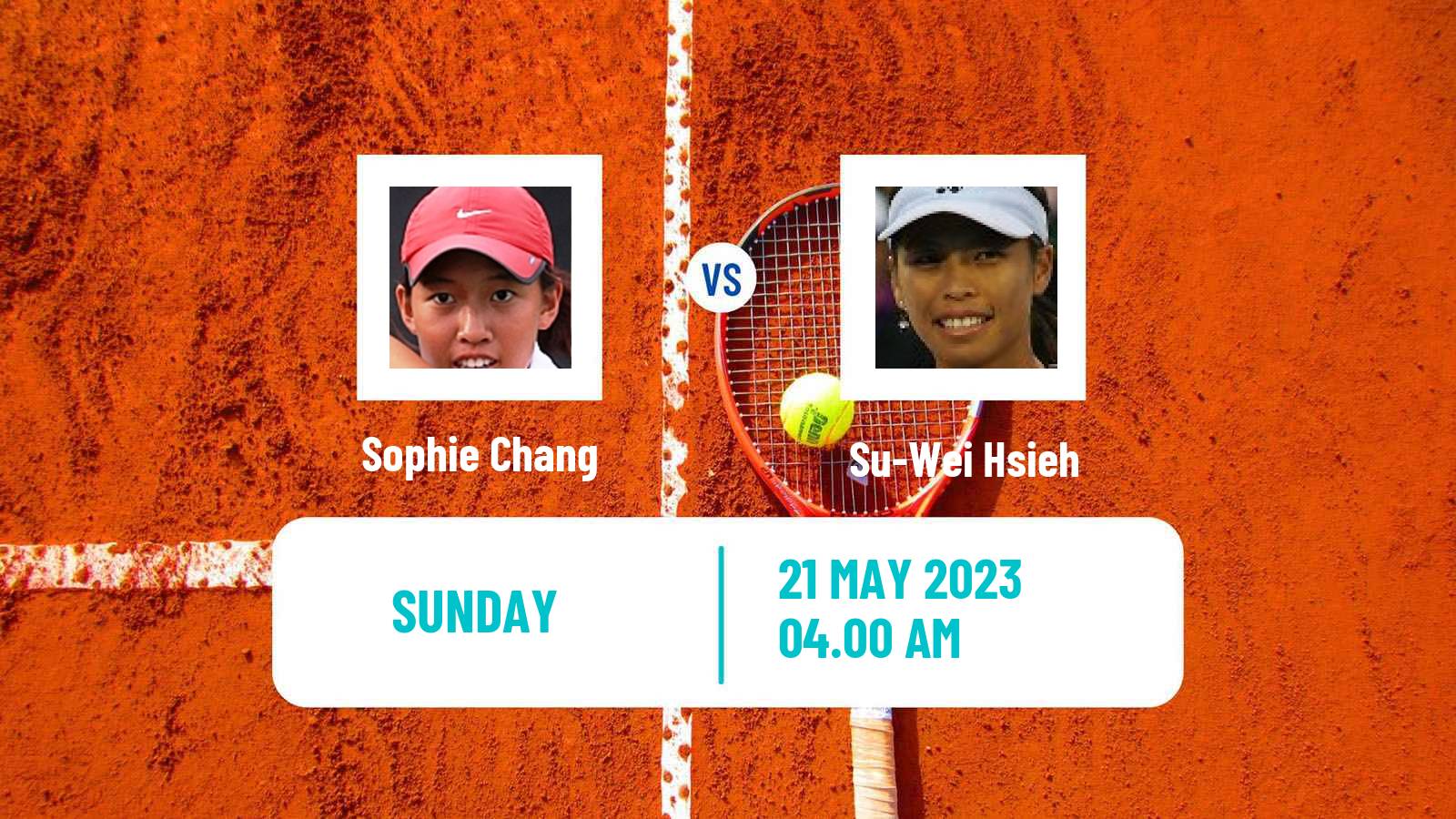 Tennis WTA Strasbourg Sophie Chang - Su-Wei Hsieh