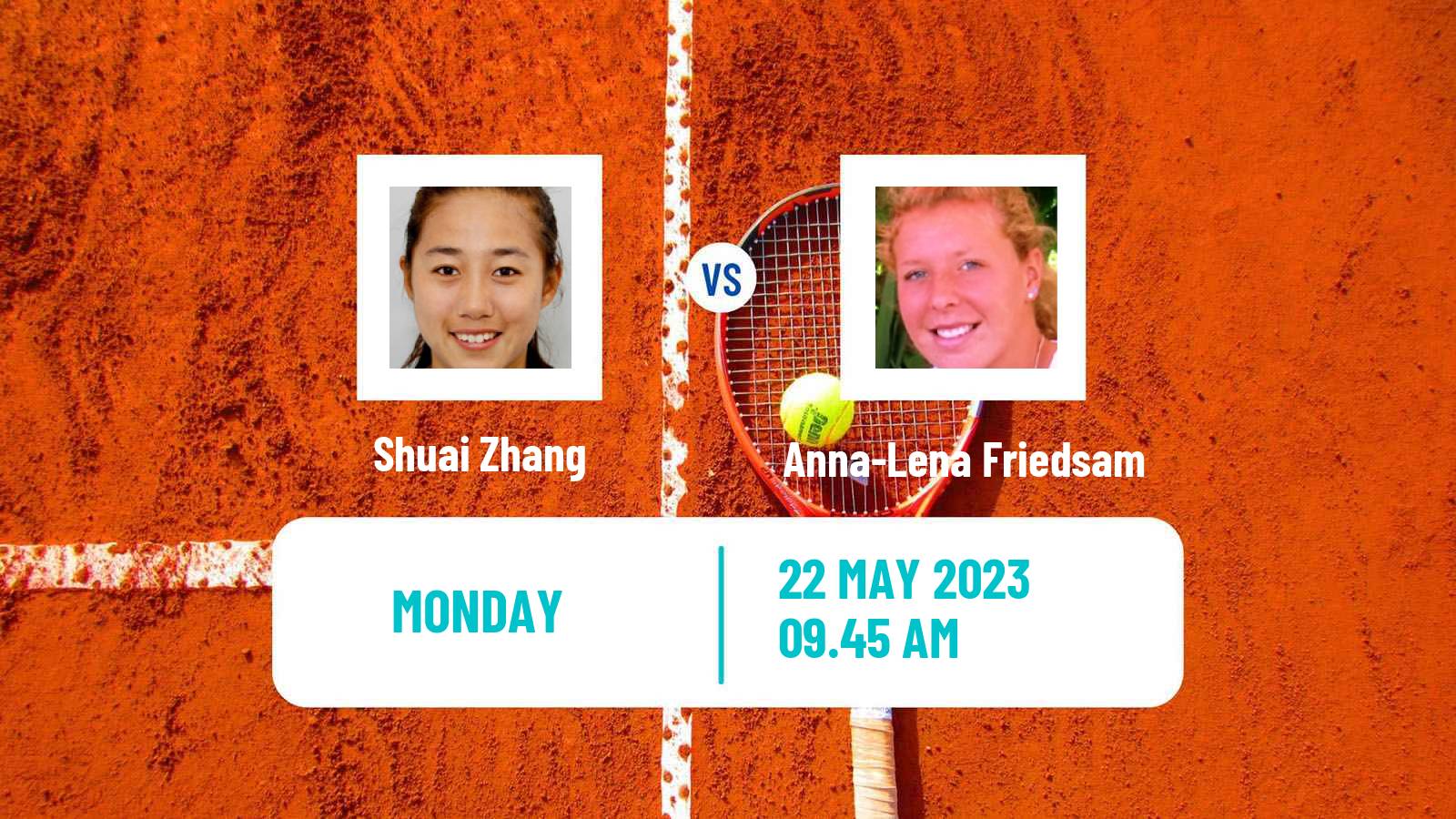 Tennis WTA Strasbourg Shuai Zhang - Anna-Lena Friedsam