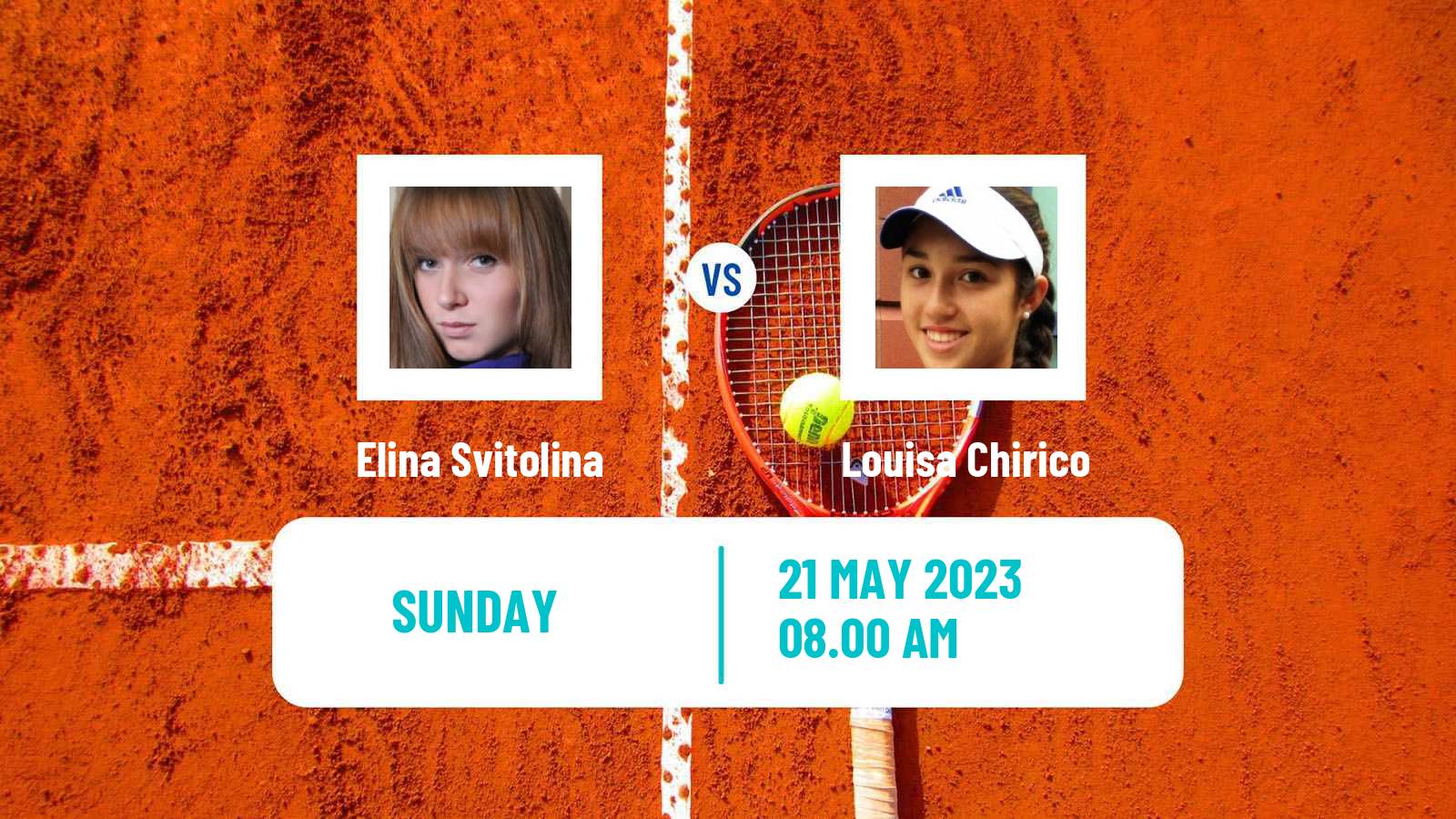 Tennis WTA Strasbourg Elina Svitolina - Louisa Chirico