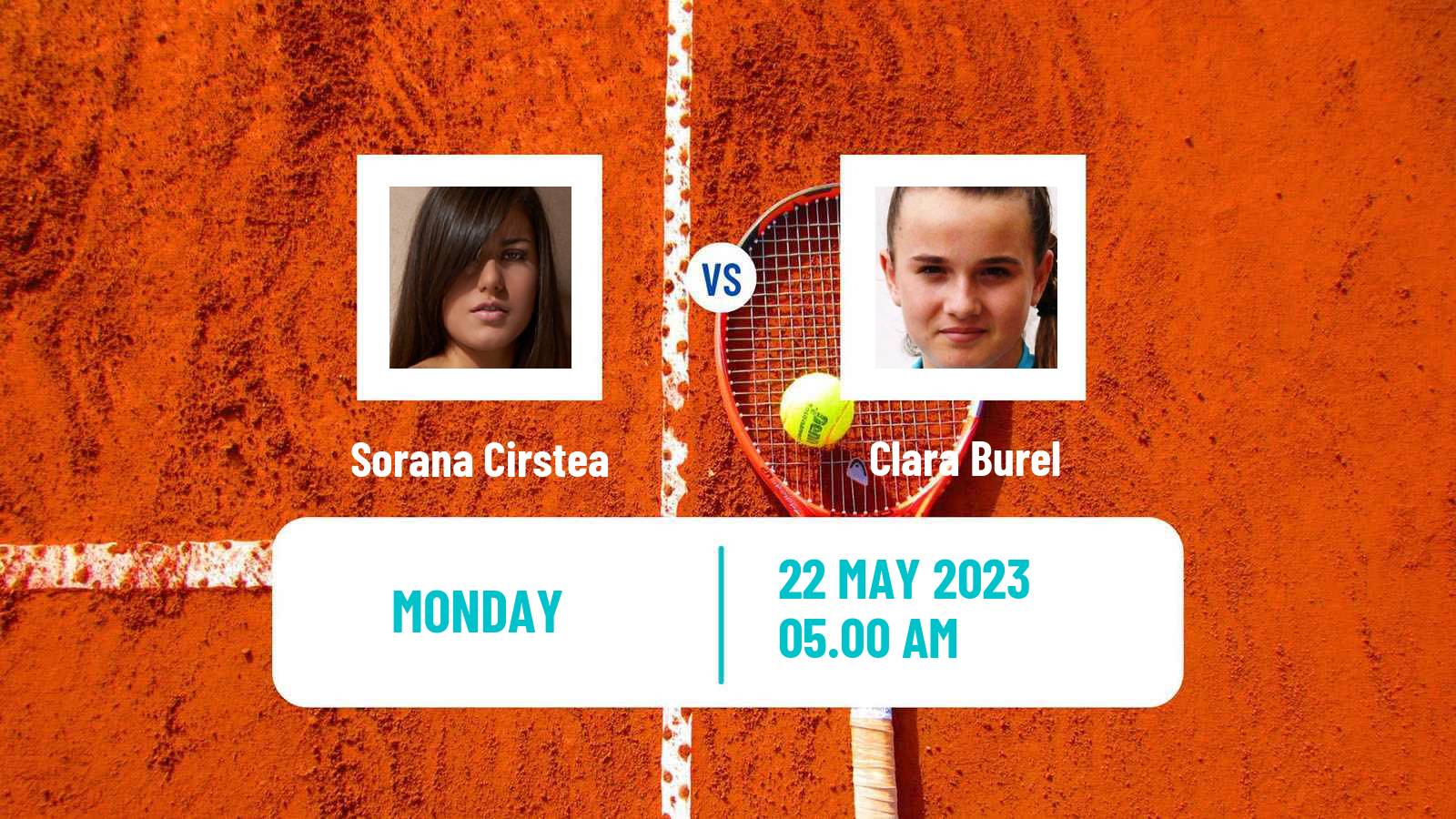 Tennis WTA Strasbourg Sorana Cirstea - Clara Burel