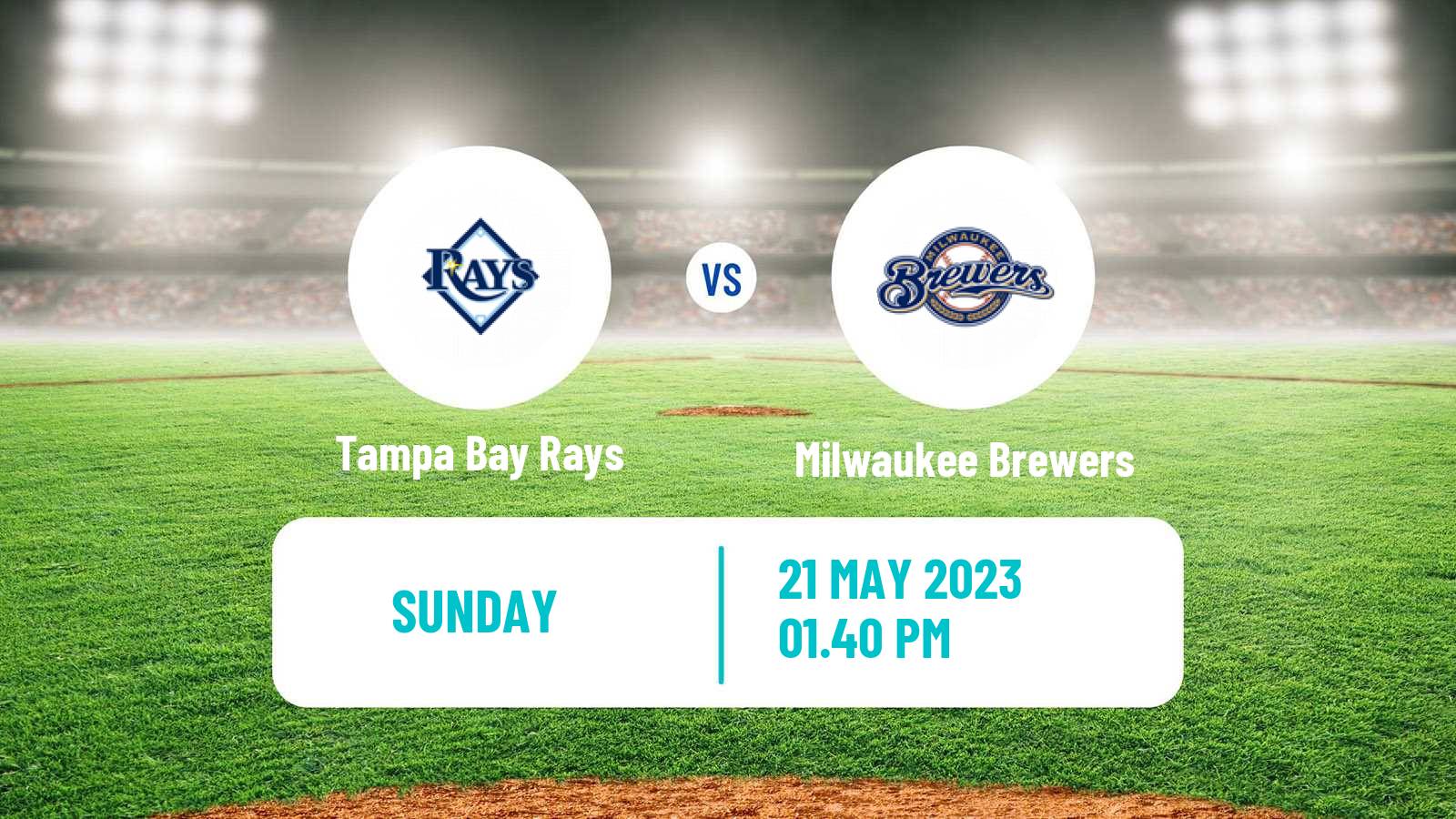 Baseball MLB Tampa Bay Rays - Milwaukee Brewers