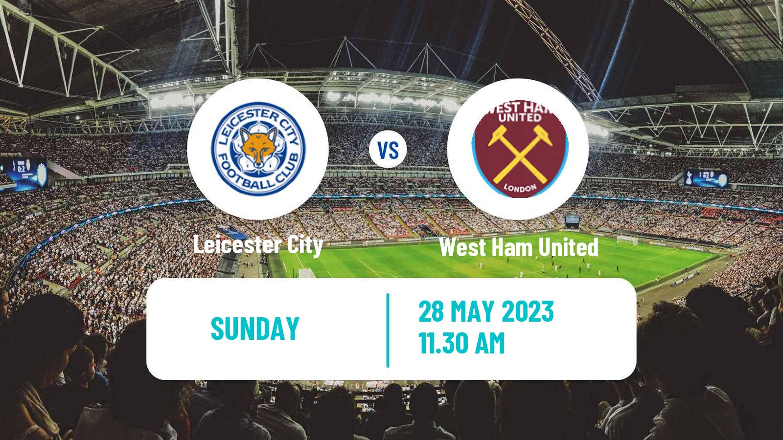 Soccer English Premier League Leicester City - West Ham United