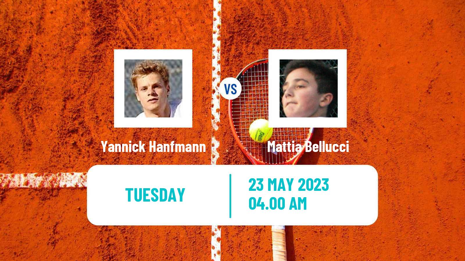 Tennis ATP Roland Garros Yannick Hanfmann - Mattia Bellucci