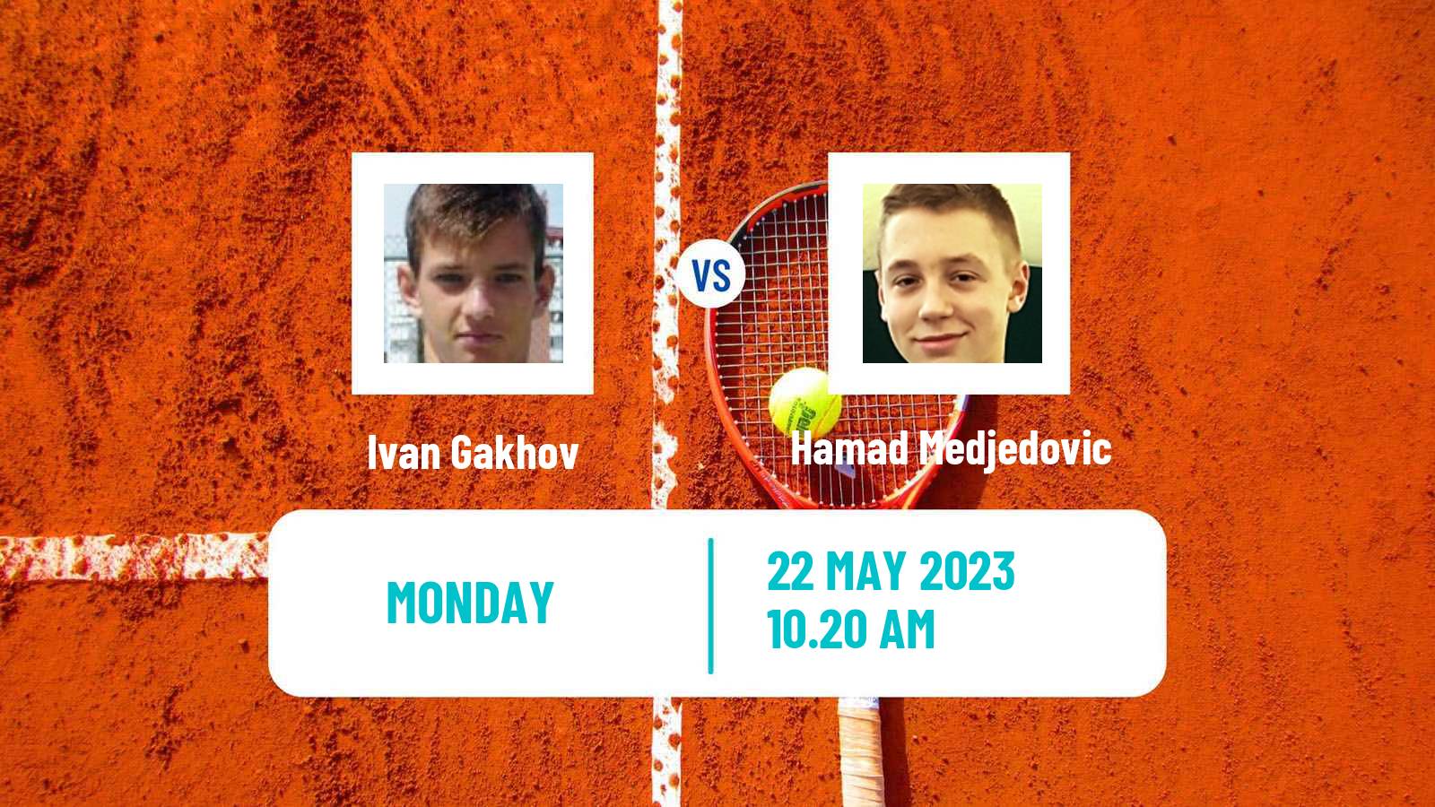 Tennis ATP Roland Garros Ivan Gakhov - Hamad Medjedovic