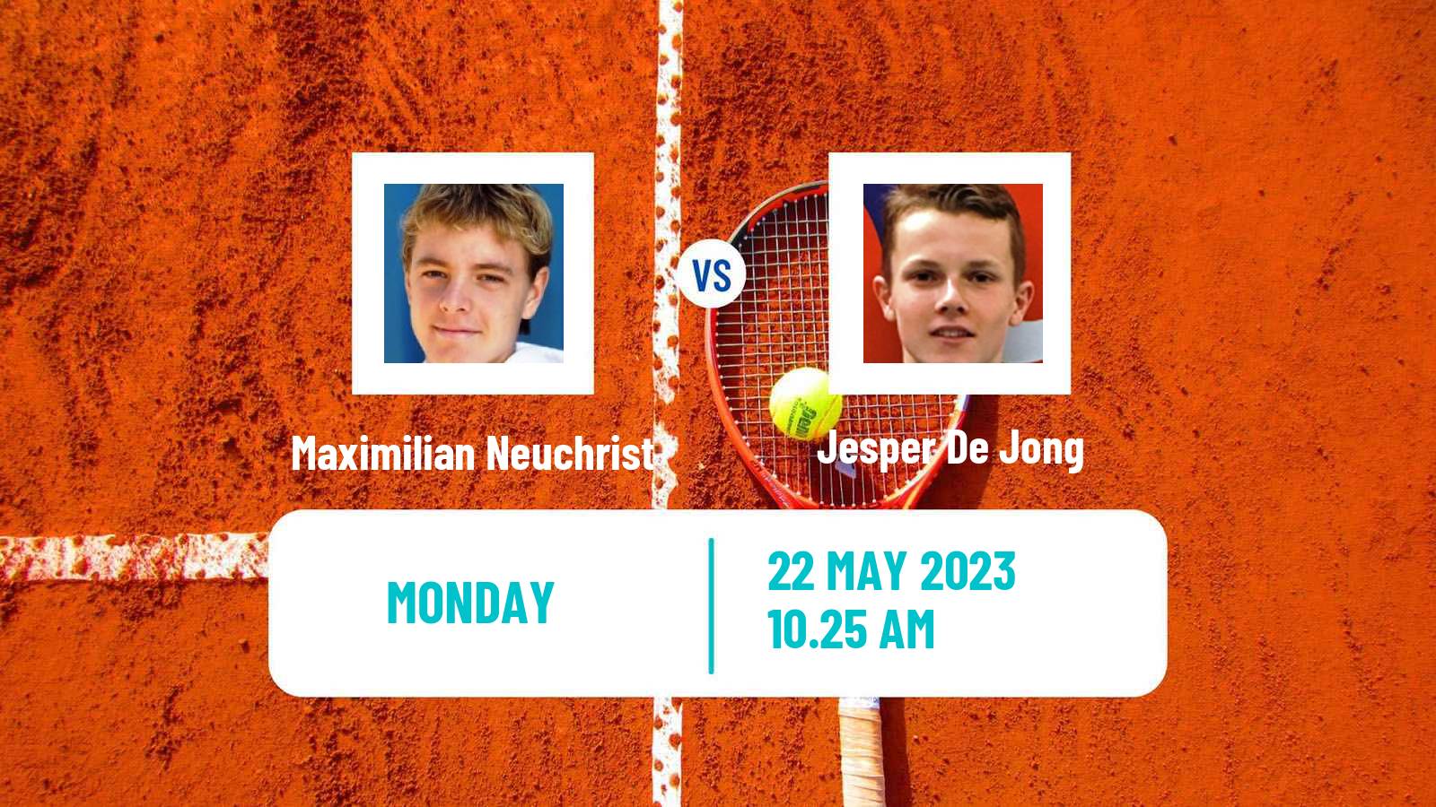 Tennis ATP Roland Garros Maximilian Neuchrist - Jesper De Jong