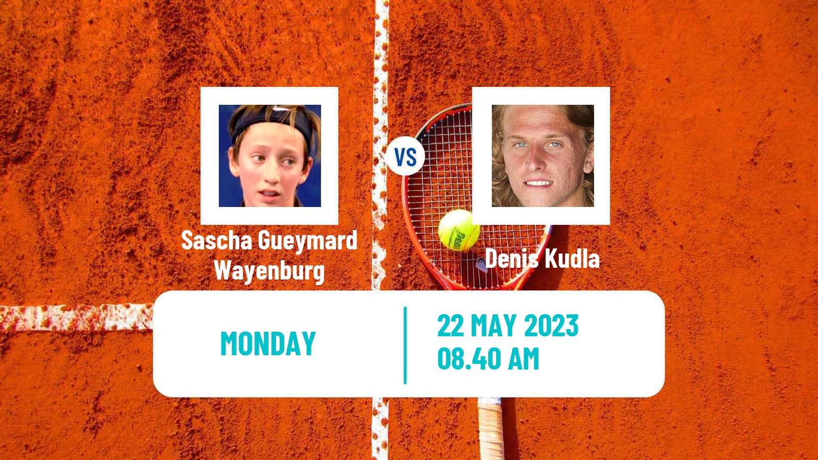 Tennis ATP Roland Garros Sascha Gueymard Wayenburg - Denis Kudla