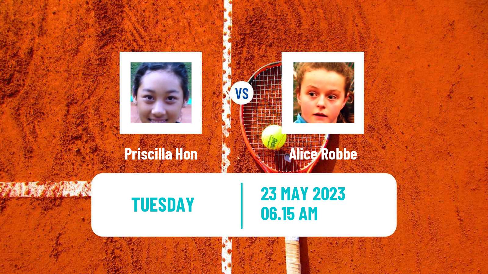 Tennis WTA Roland Garros Priscilla Hon - Alice Robbe