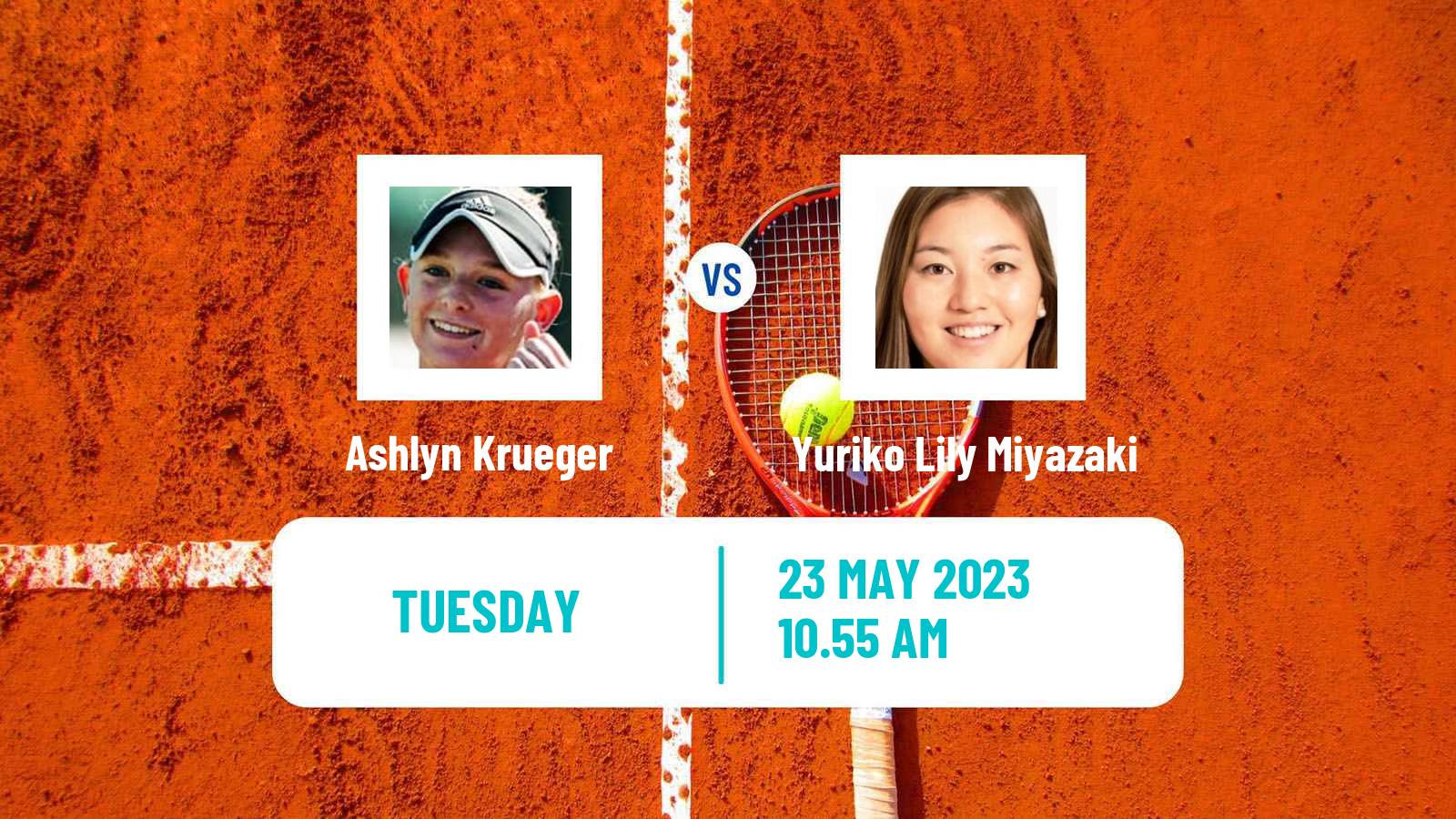 Tennis WTA Roland Garros Ashlyn Krueger - Yuriko Lily Miyazaki