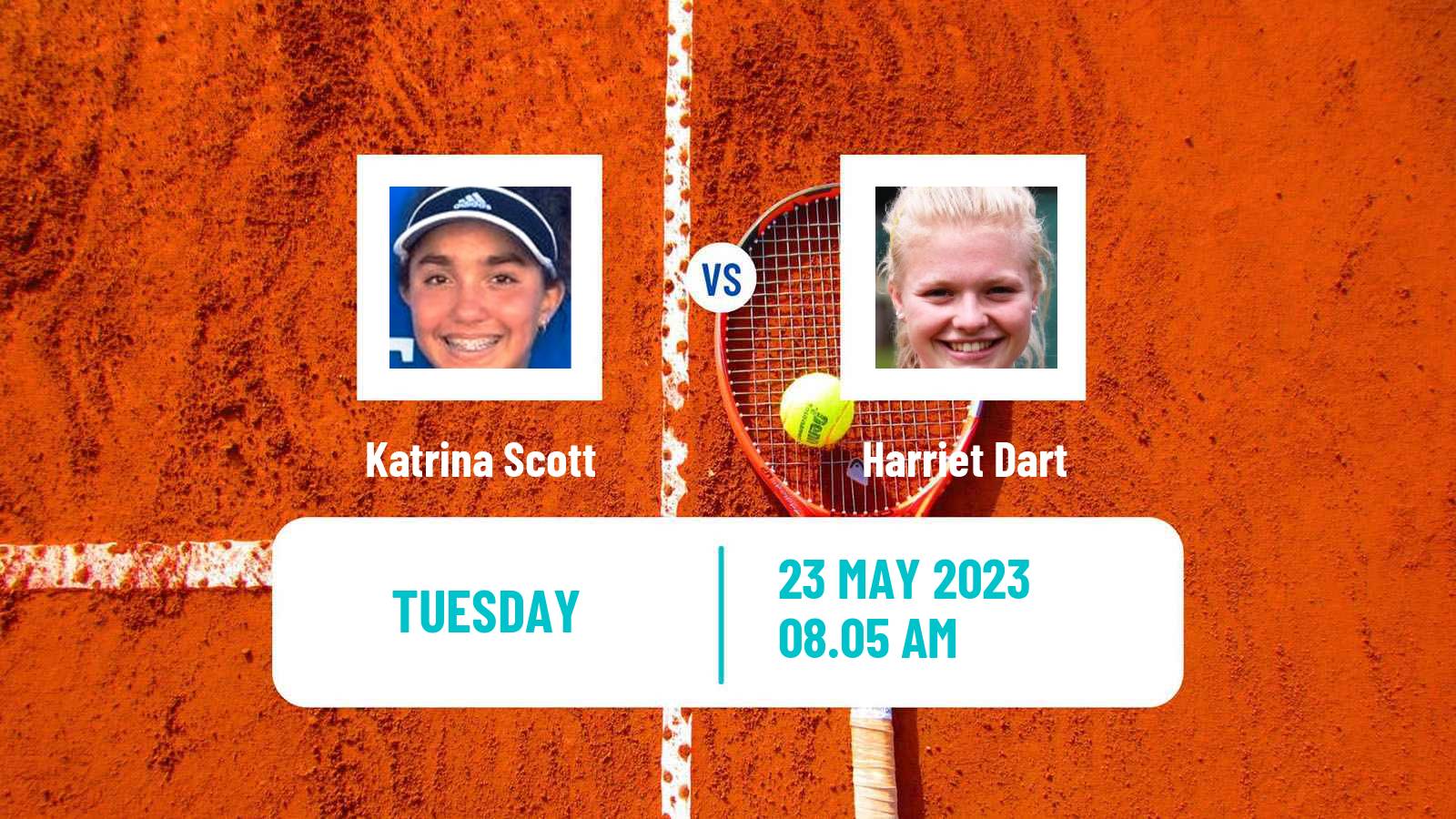 Tennis WTA Roland Garros Katrina Scott - Harriet Dart