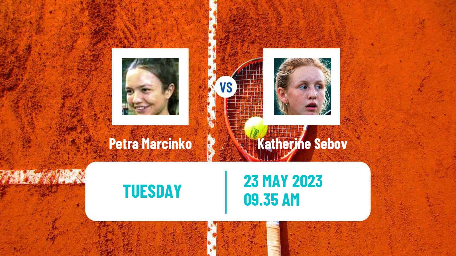 Tennis WTA Roland Garros Petra Marcinko - Katherine Sebov