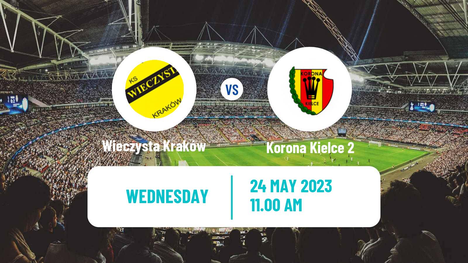 Soccer Polish Division 3 - Group IV Wieczysta Kraków - Korona Kielce 2