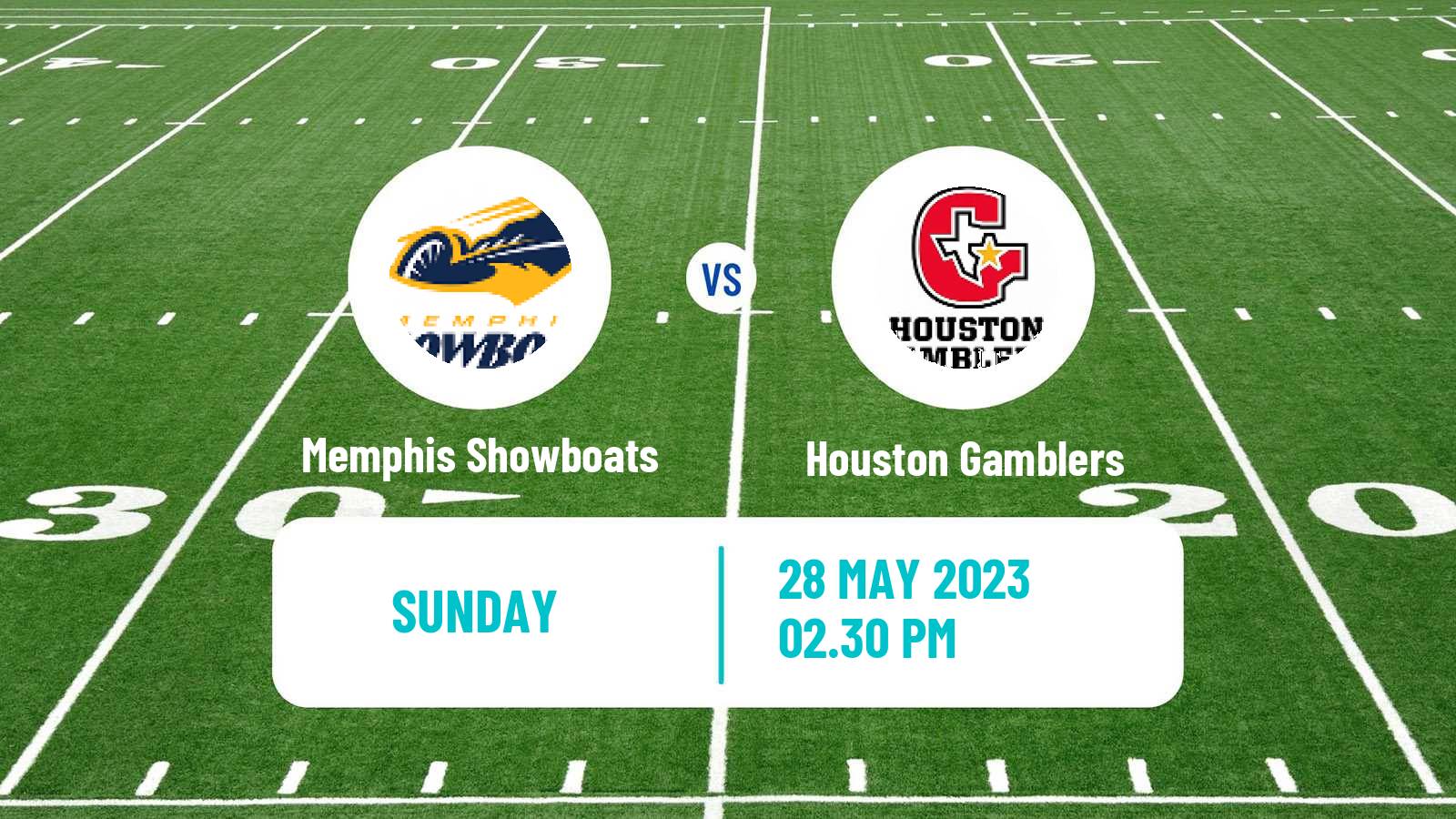 American football USFL Memphis Showboats - Houston Gamblers