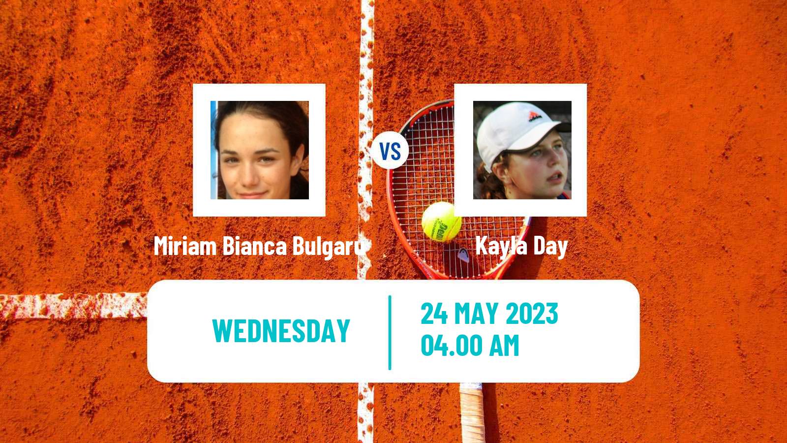 Tennis WTA Roland Garros Miriam Bianca Bulgaru - Kayla Day