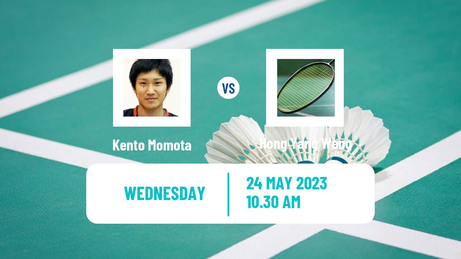 Badminton BWF World Tour Malaysia Masters Men Kento Momota - Hong Yang Weng