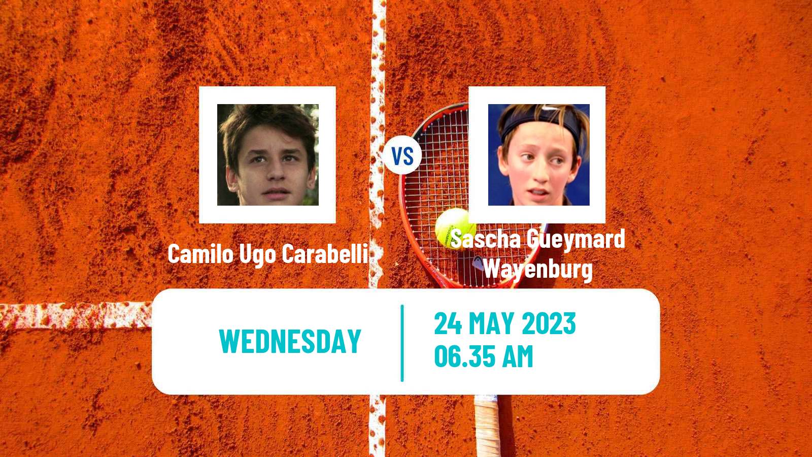 Tennis ATP Roland Garros Camilo Ugo Carabelli - Sascha Gueymard Wayenburg