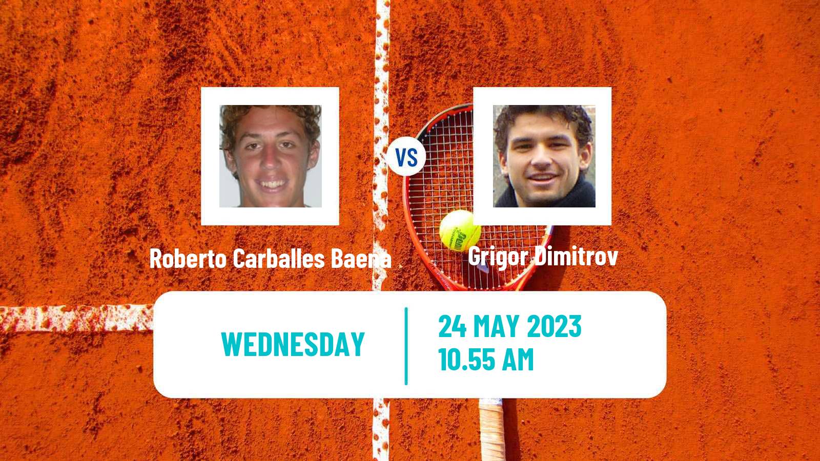 Tennis ATP Geneva Roberto Carballes Baena - Grigor Dimitrov