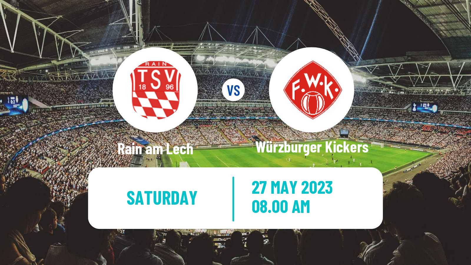 Soccer German Regionalliga Bayern Rain am Lech - Würzburger Kickers