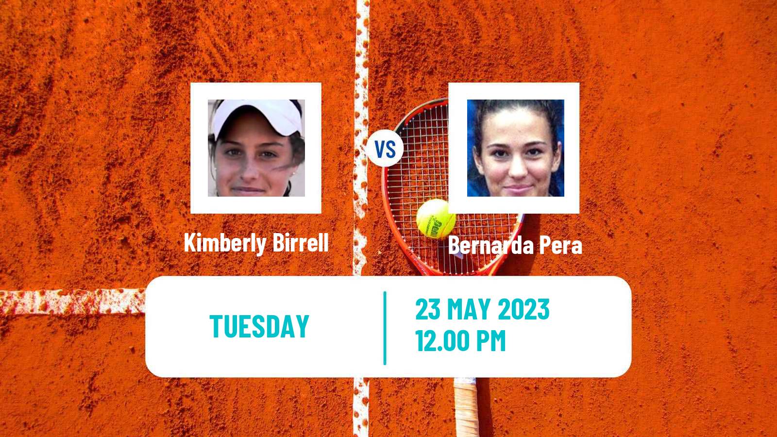 Tennis WTA Strasbourg Kimberly Birrell - Bernarda Pera