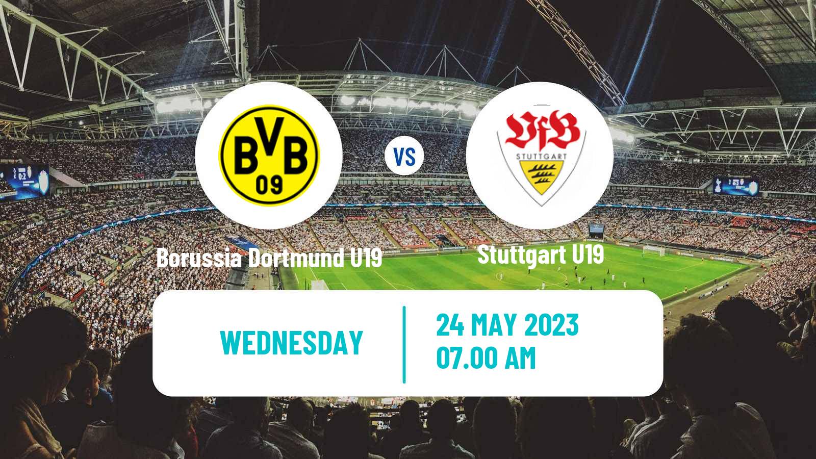Soccer German Junioren Bundesliga Play Offs Borussia Dortmund U19 - Stuttgart U19